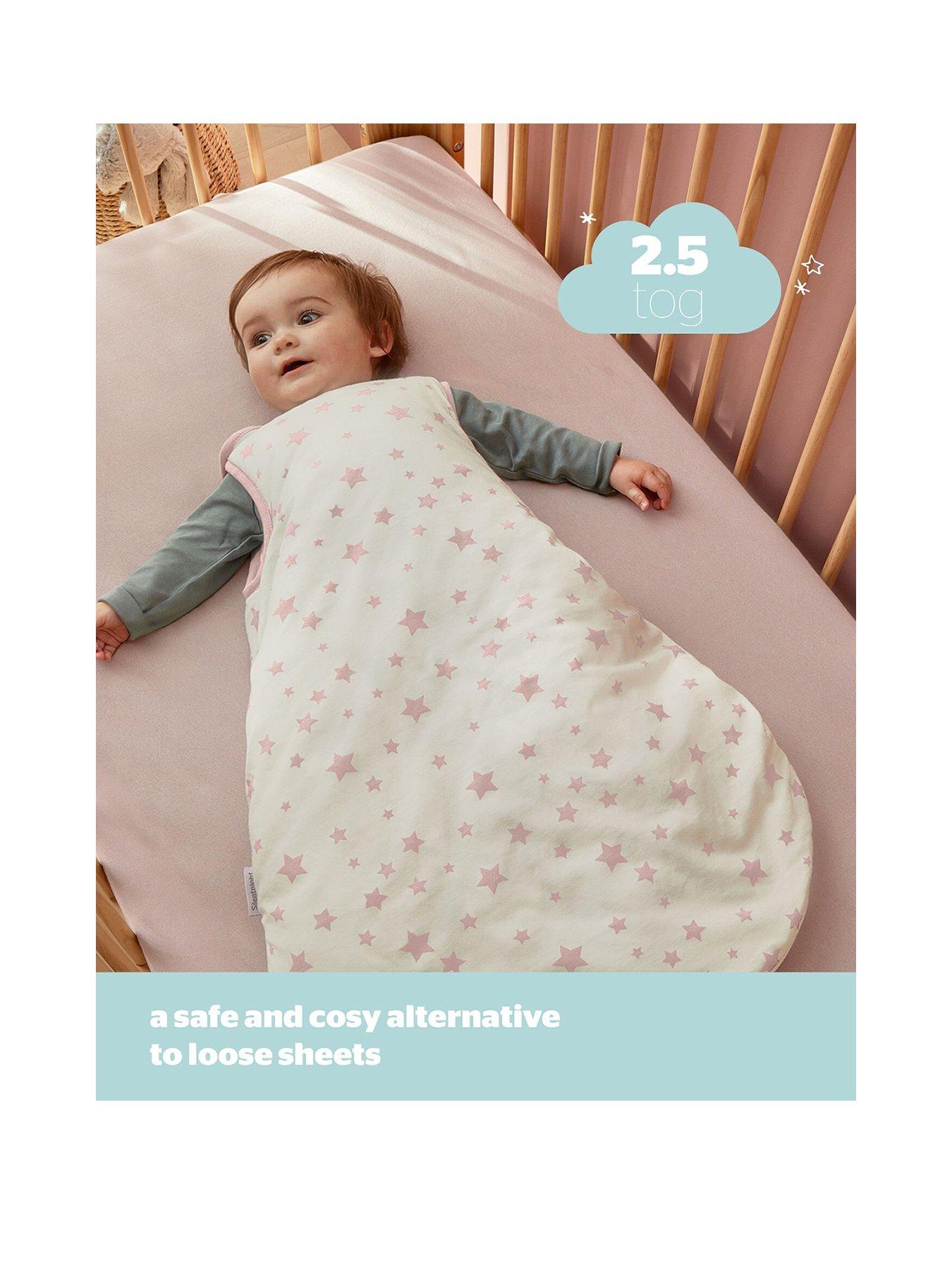 Image 2 of 7 of Silentnight Safe Nights 6-18 Months Baby Sleeping Bag - 2.5 Tog - Pink Stars