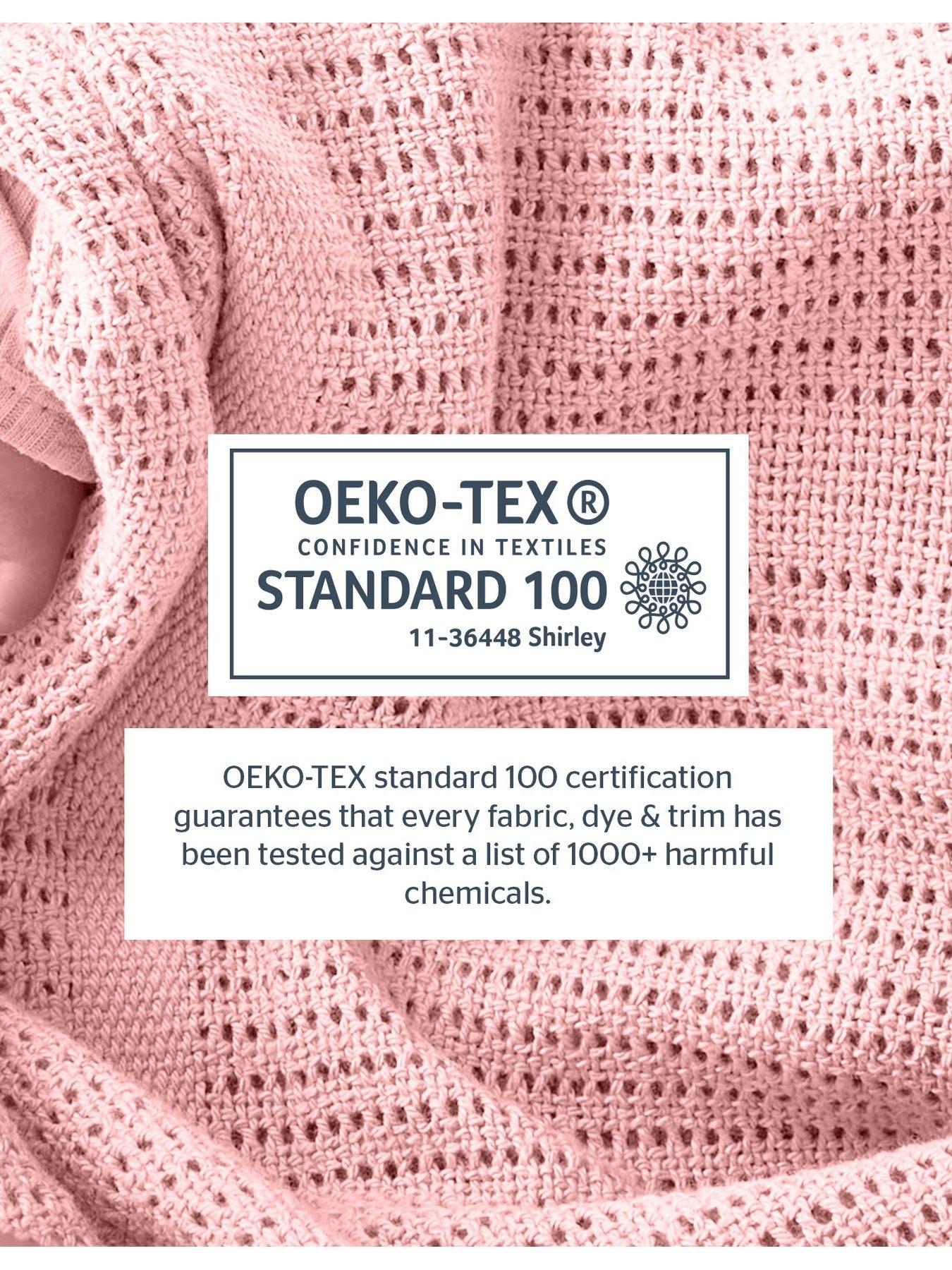 Image 6 of 7 of Silentnight Silentnight Safe Nights 2 Pack 100% Cotton Cellular Blanket 75cm x 95cm - Pink