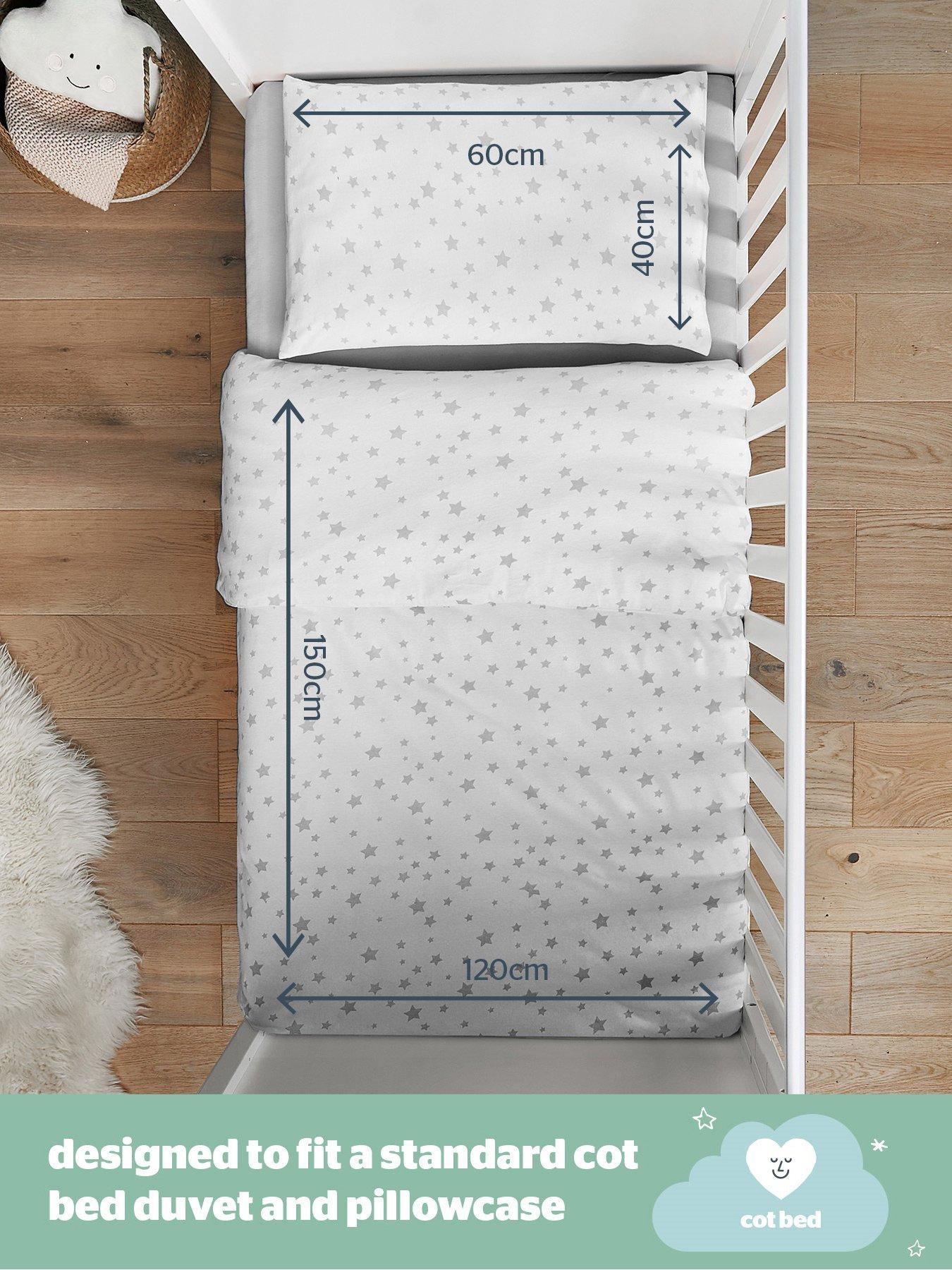 Image 6 of 7 of Silentnight Safe Nights Anti Allergy Cot Bed Bedding Bundle - Pillow, 4 Tog Duvet and Duvet Cover Set (Grey Stars)
