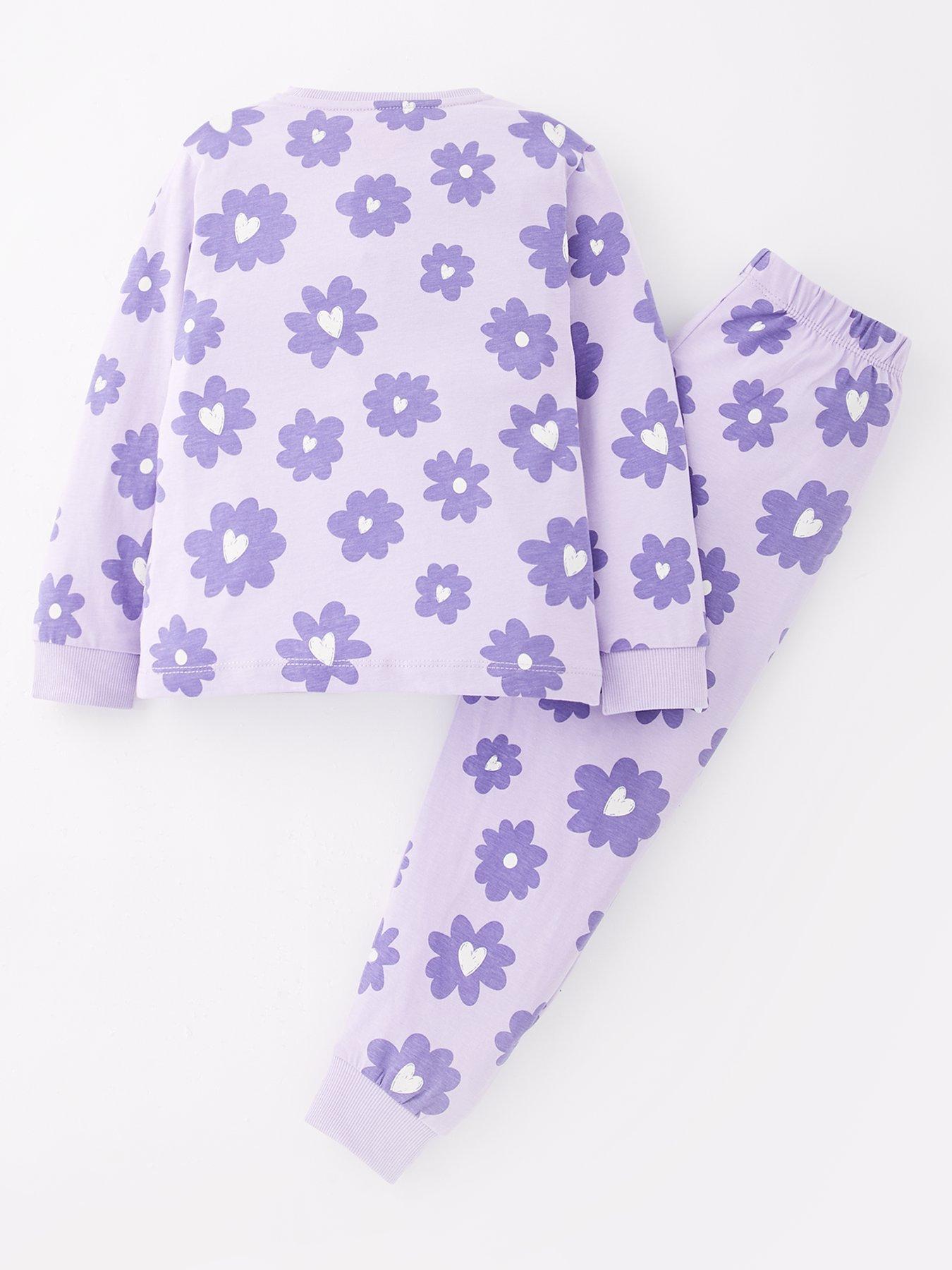 the-very-collection-girls-single-oversized-floral-print-pyjamas-multiback