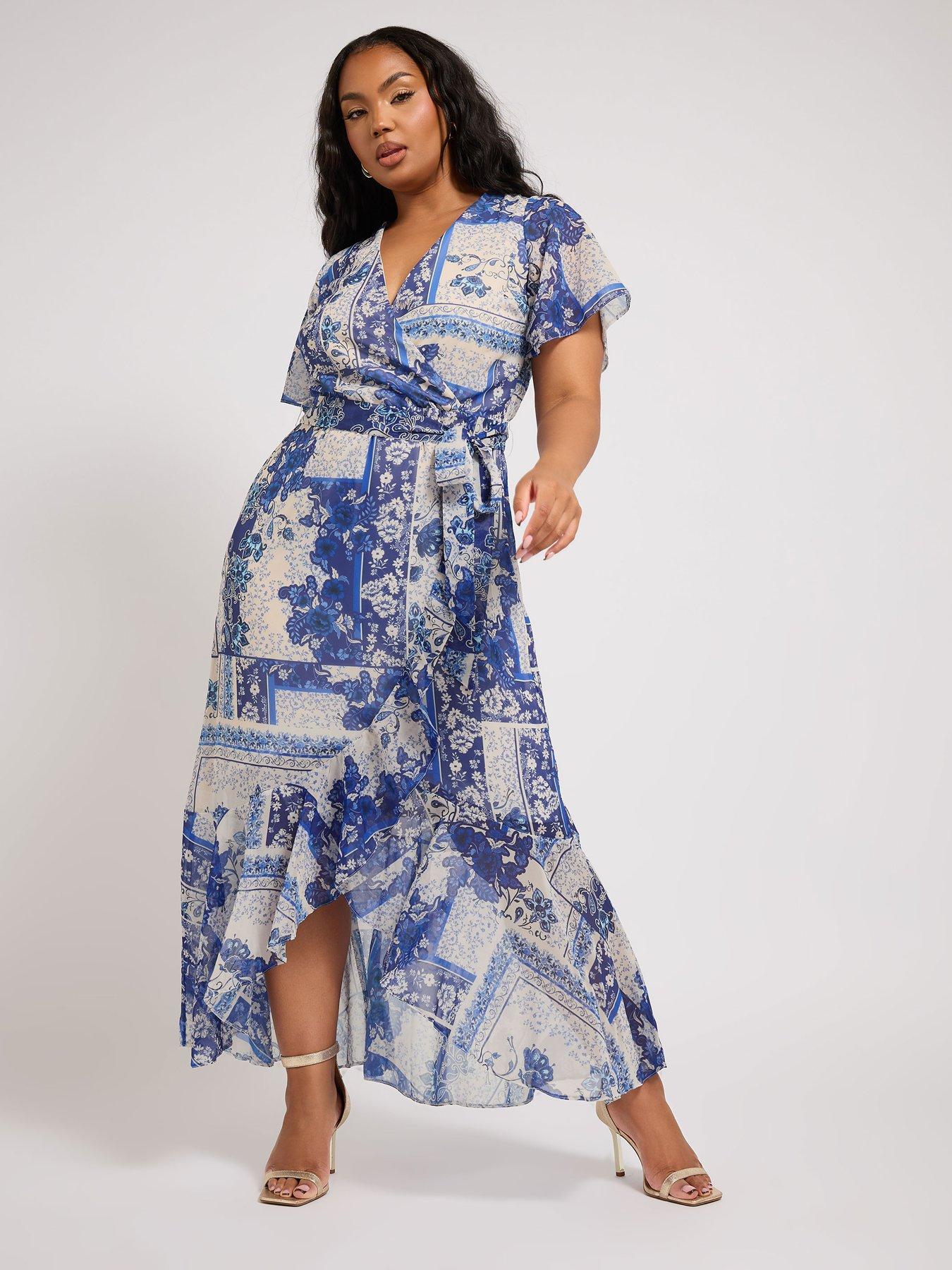 yours-curve-scarf-print-wrap-ruffle-dressback