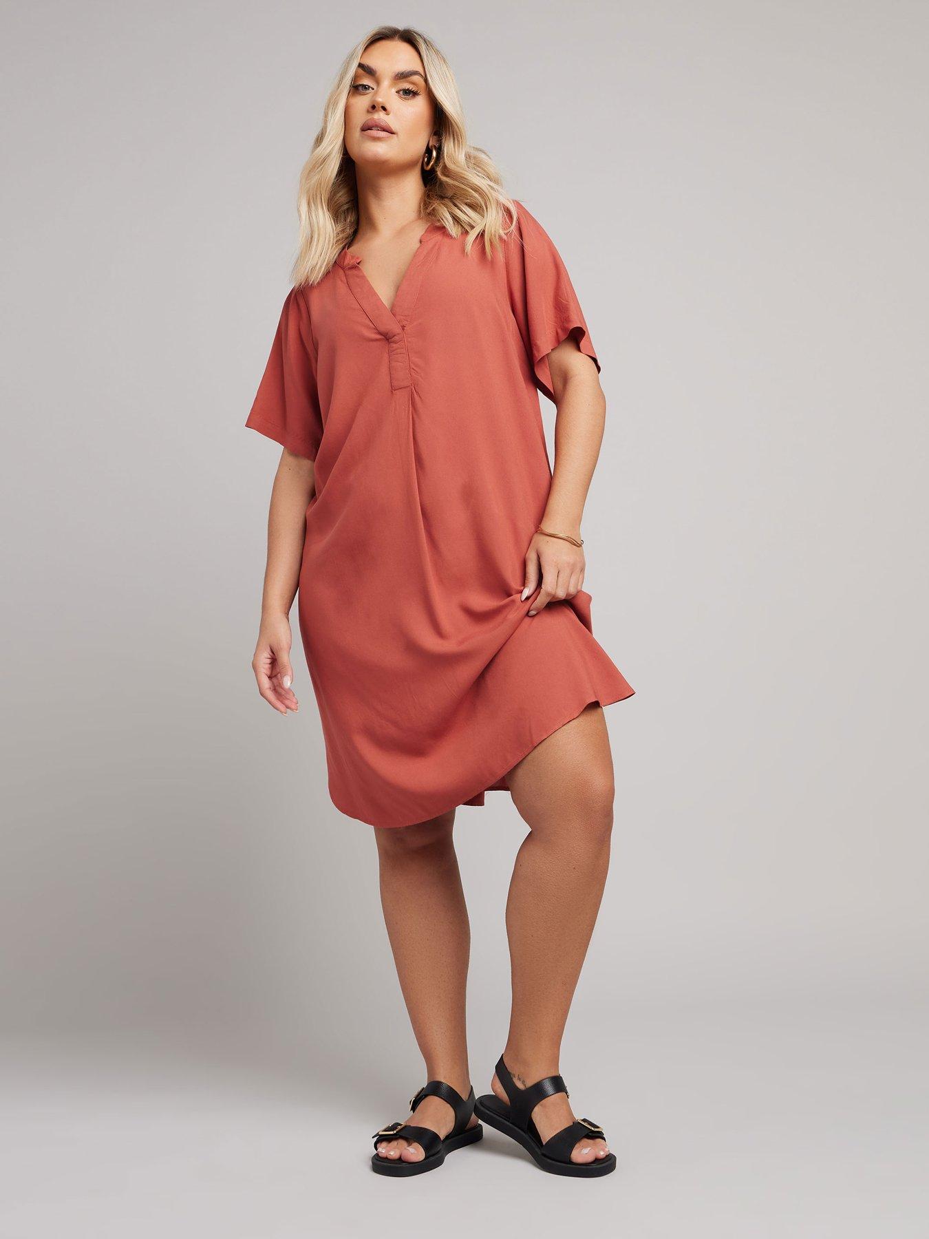 Image of Yours Curve Tunic Dress - Orange