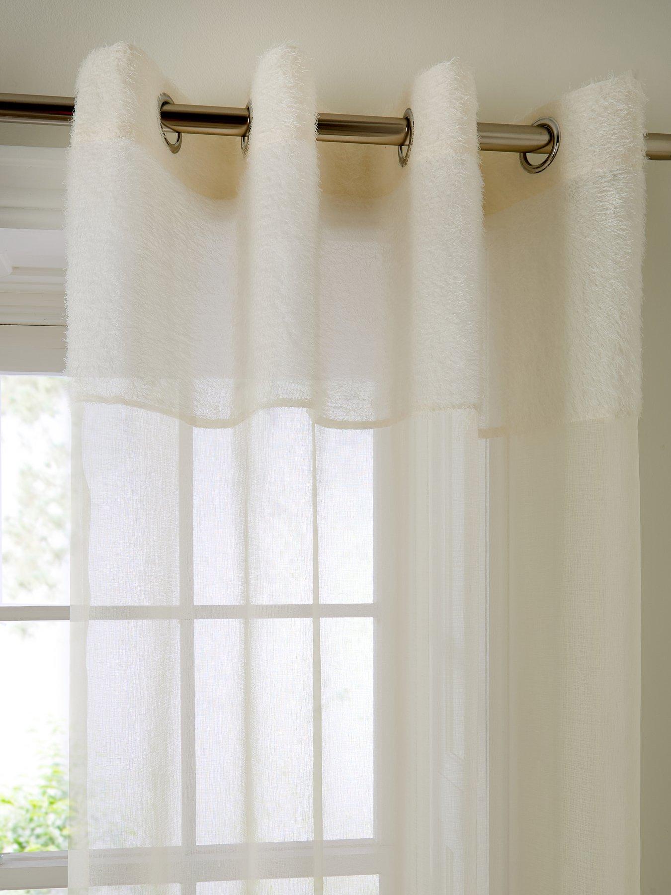 Image 2 of 3 of The Very Collection Girona Eyelet Textured Top Border Panel Pair