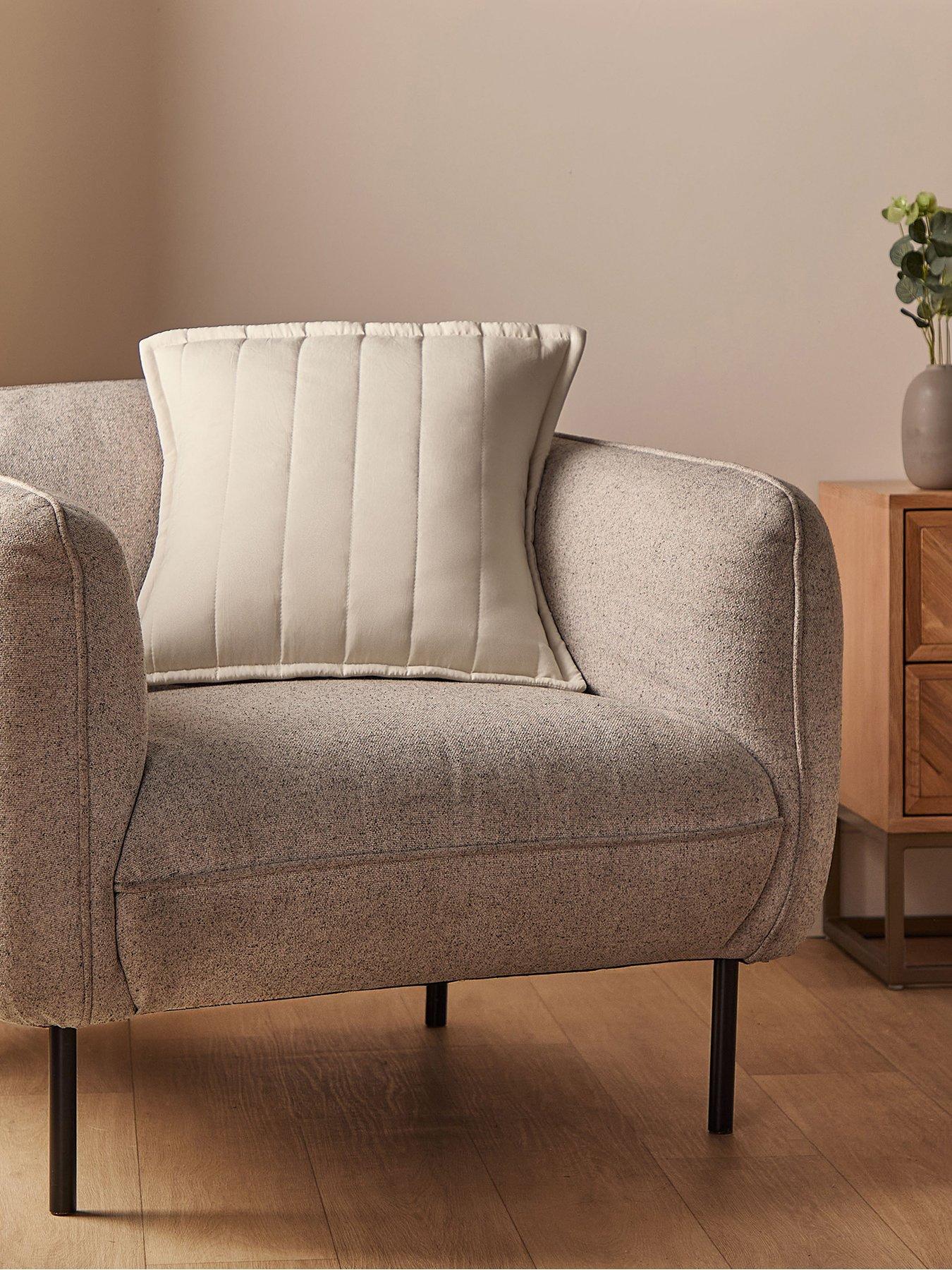 undefined Supersoft Quilted Cushion 45cm X 45cm - Natural