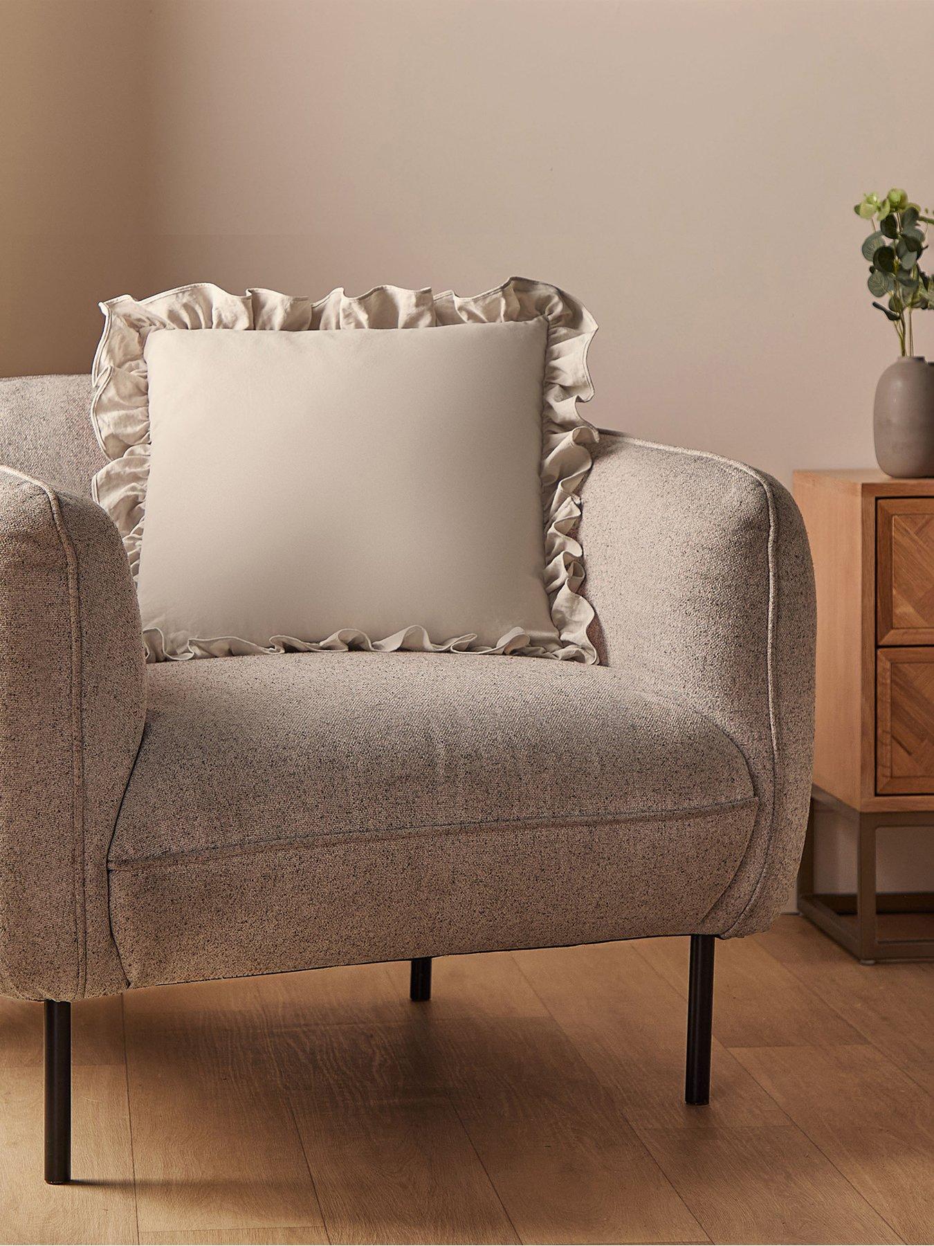 undefined Supersoft Ruffle Edge Cushion 45cm X 45cm