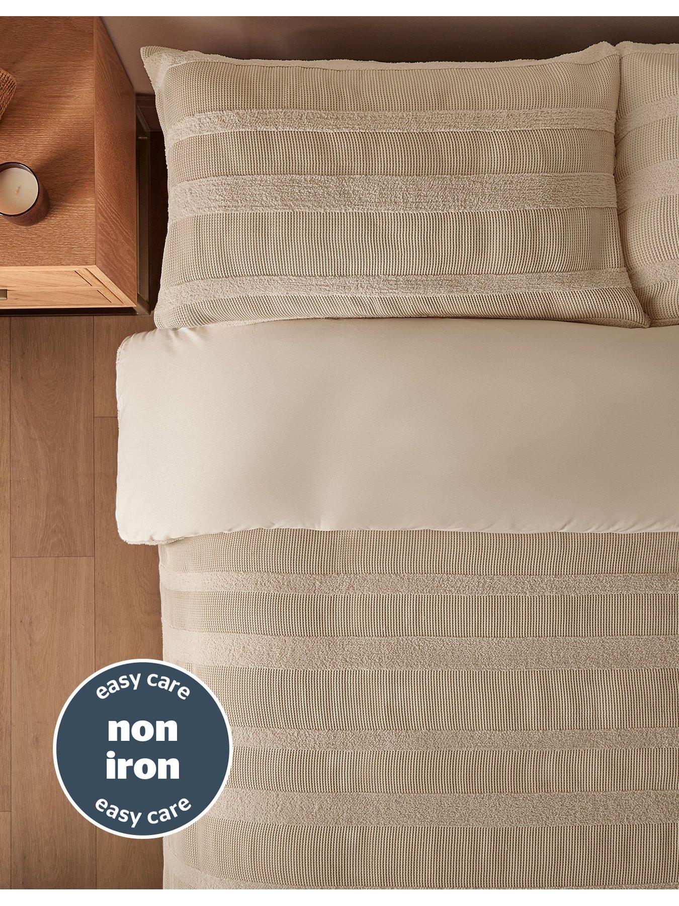 Image 4 of 7 of Silentnight Supersoft Textured Duvet Cover Set - Natural