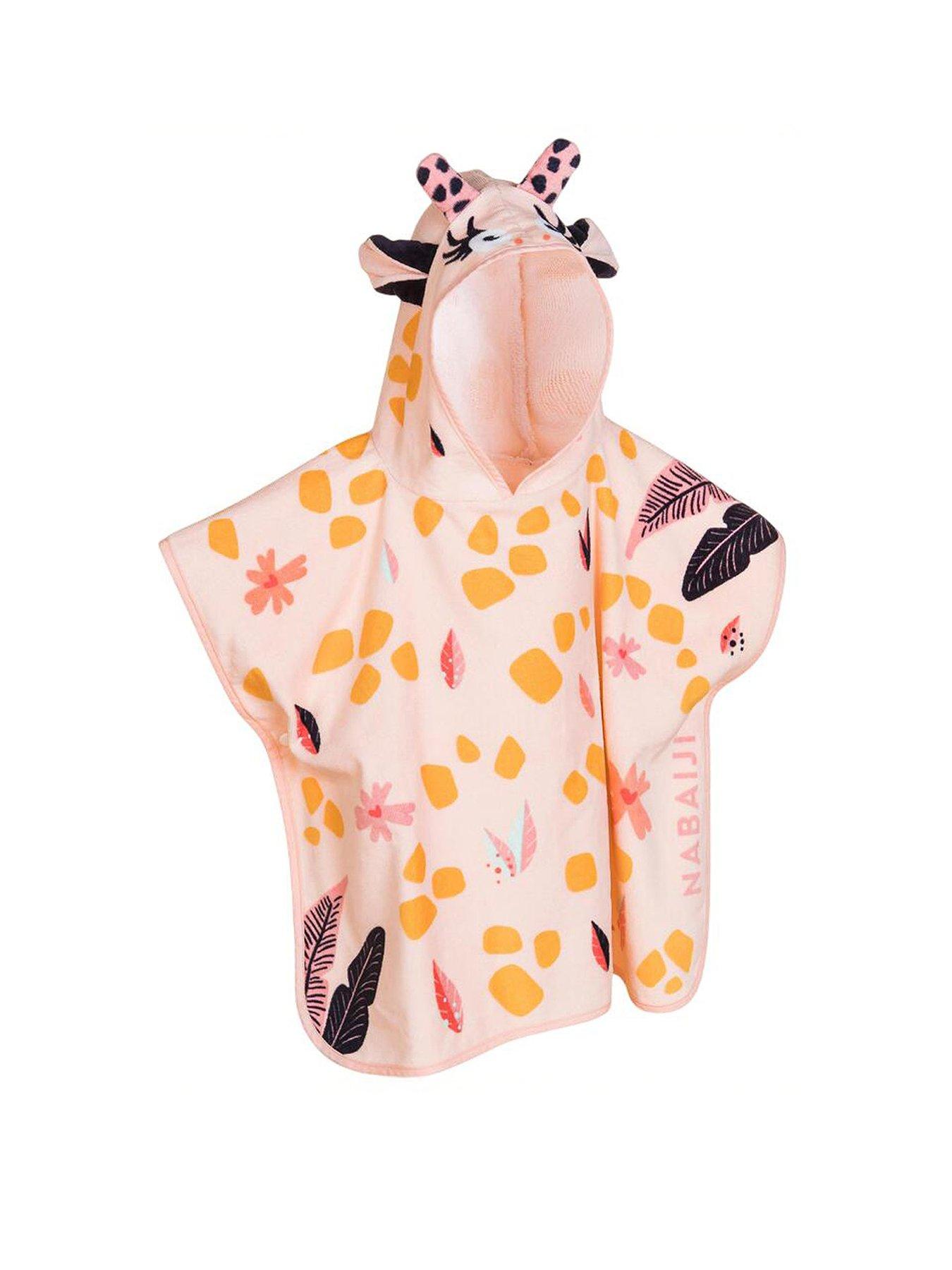 decathlon-kids-bath-poncho-cotton-giraffe-white-pink-age-3-5-yearsstillFront
