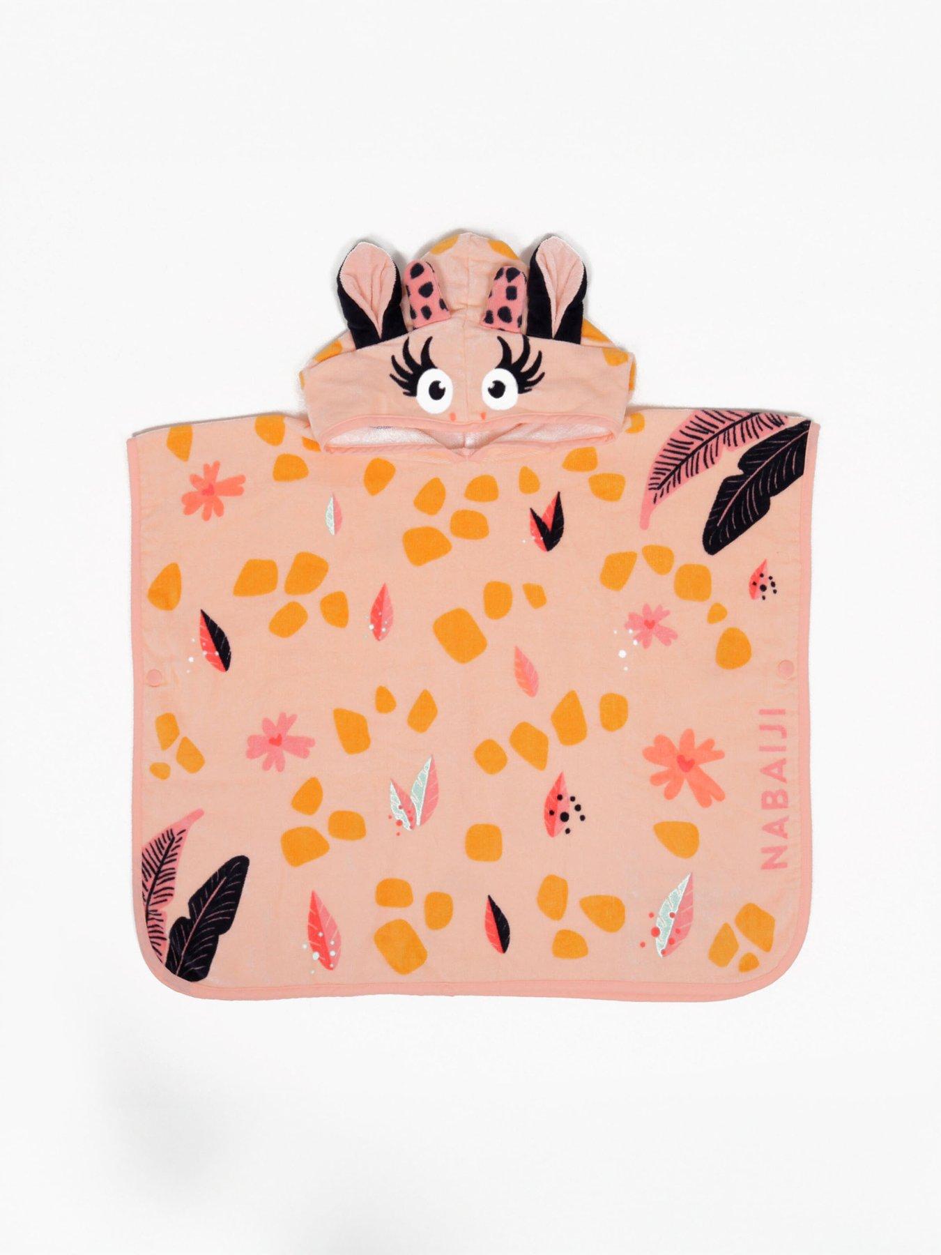 decathlon-kids-bath-poncho-cotton-giraffe-white-pink-age-3-5-yearsback