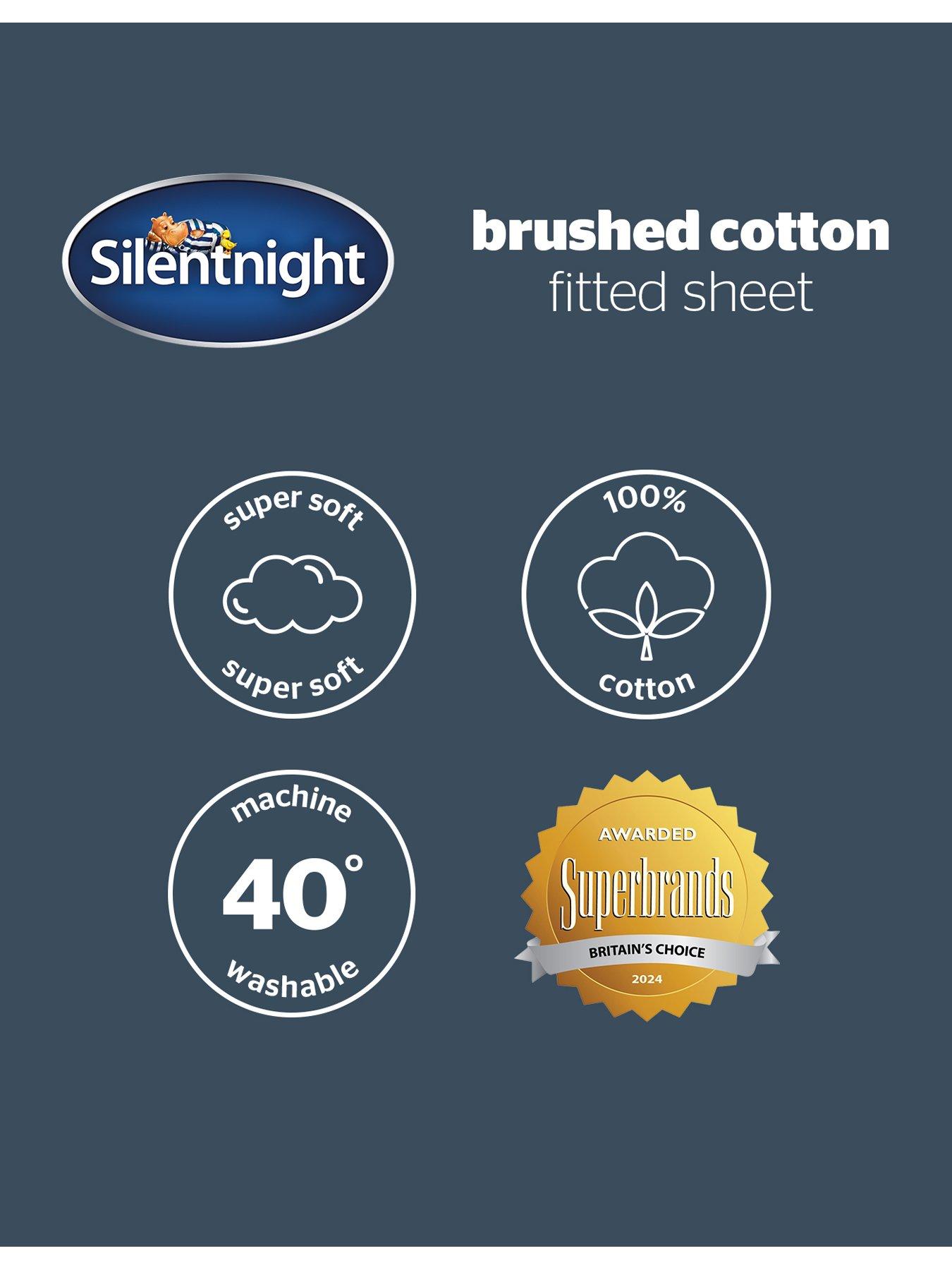 Image 6 of 6 of Silentnight 100% Brushed Cotton Fitted Sheet