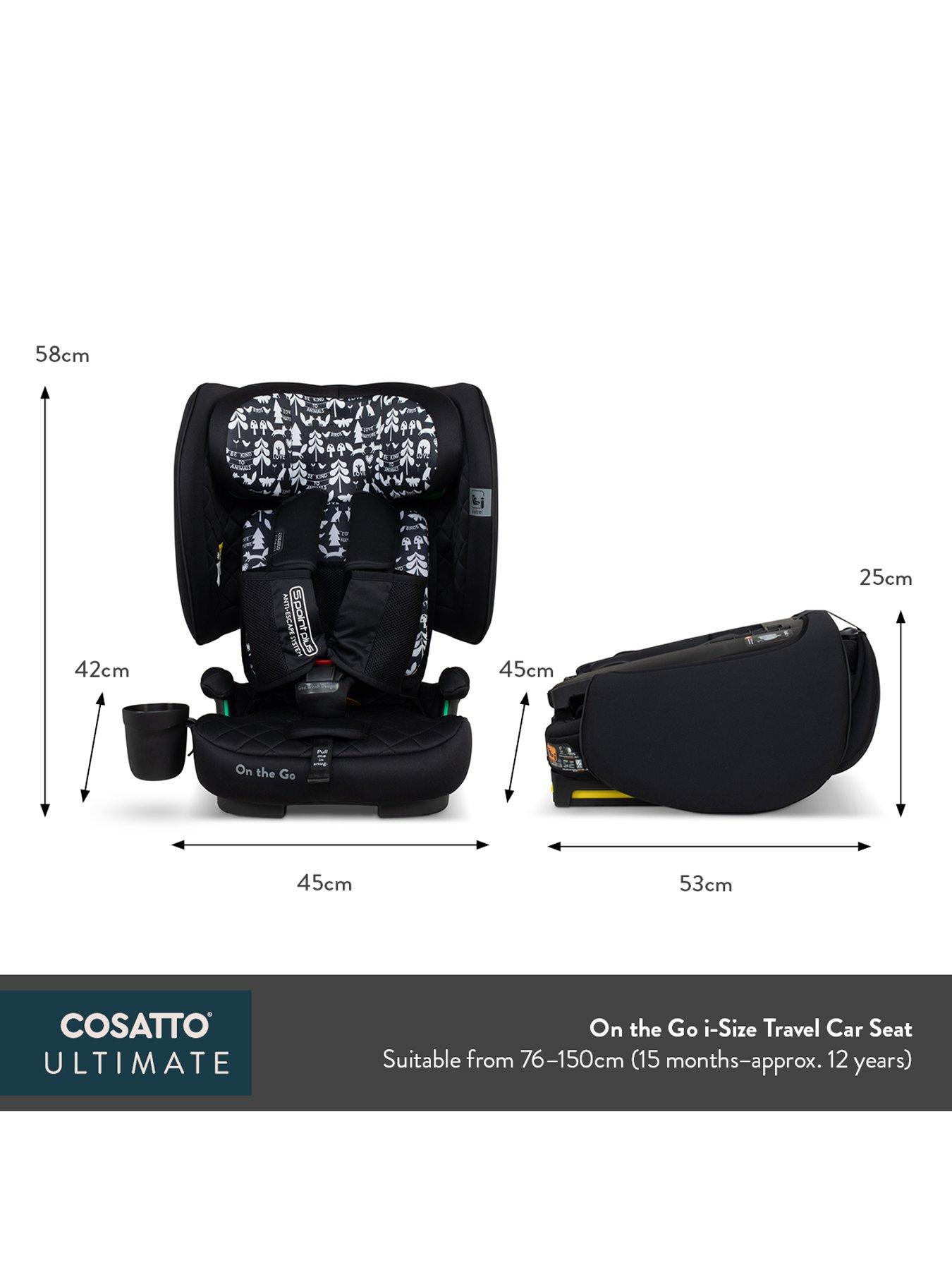 Image 7 of 8 of Cosatto On The Go iSize Travel Car Seat - Itchy Feet Rosy