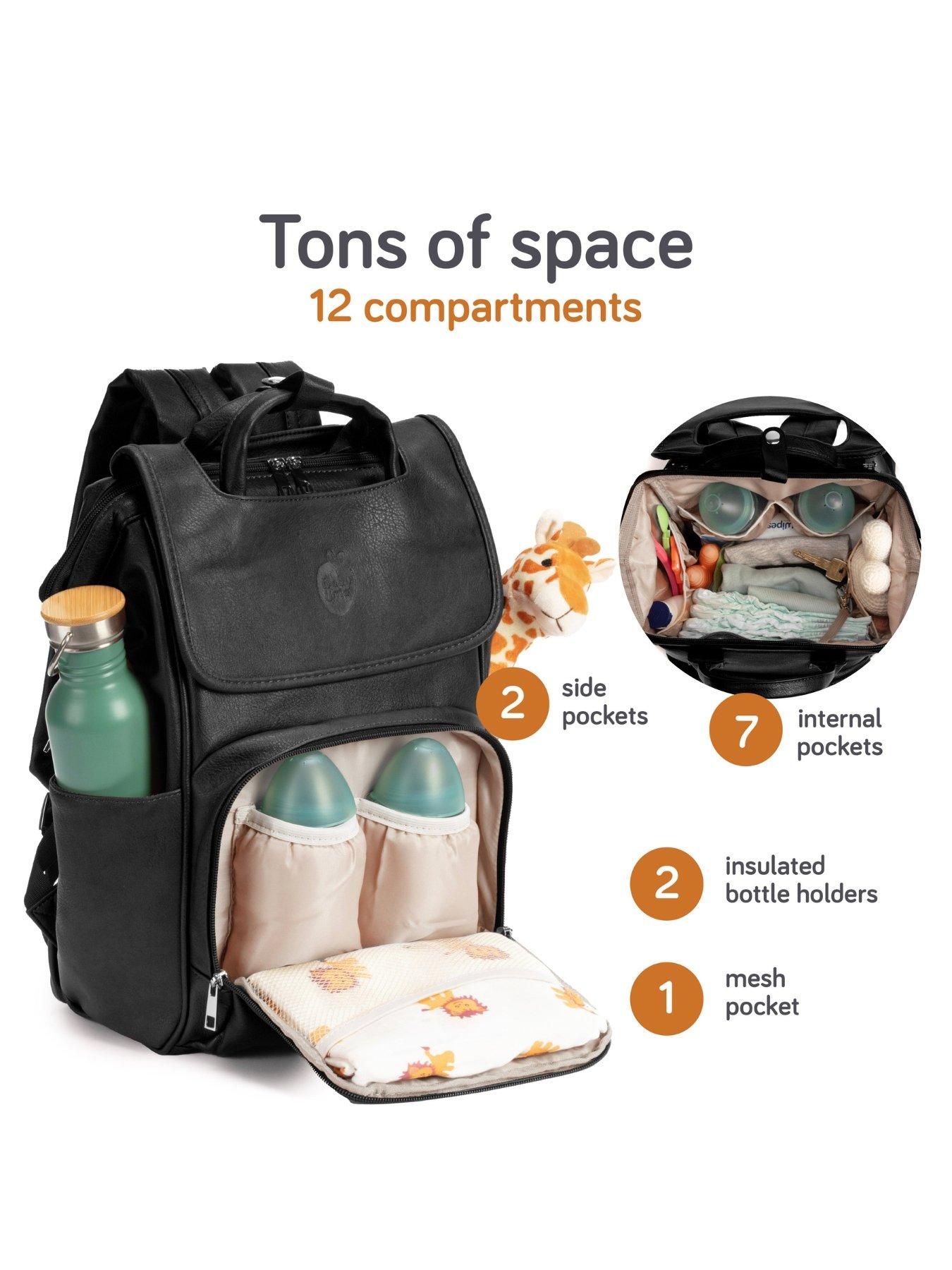 Image 5 of 6 of Tutti Bambini Vegan Leather Changing Bag - Black
