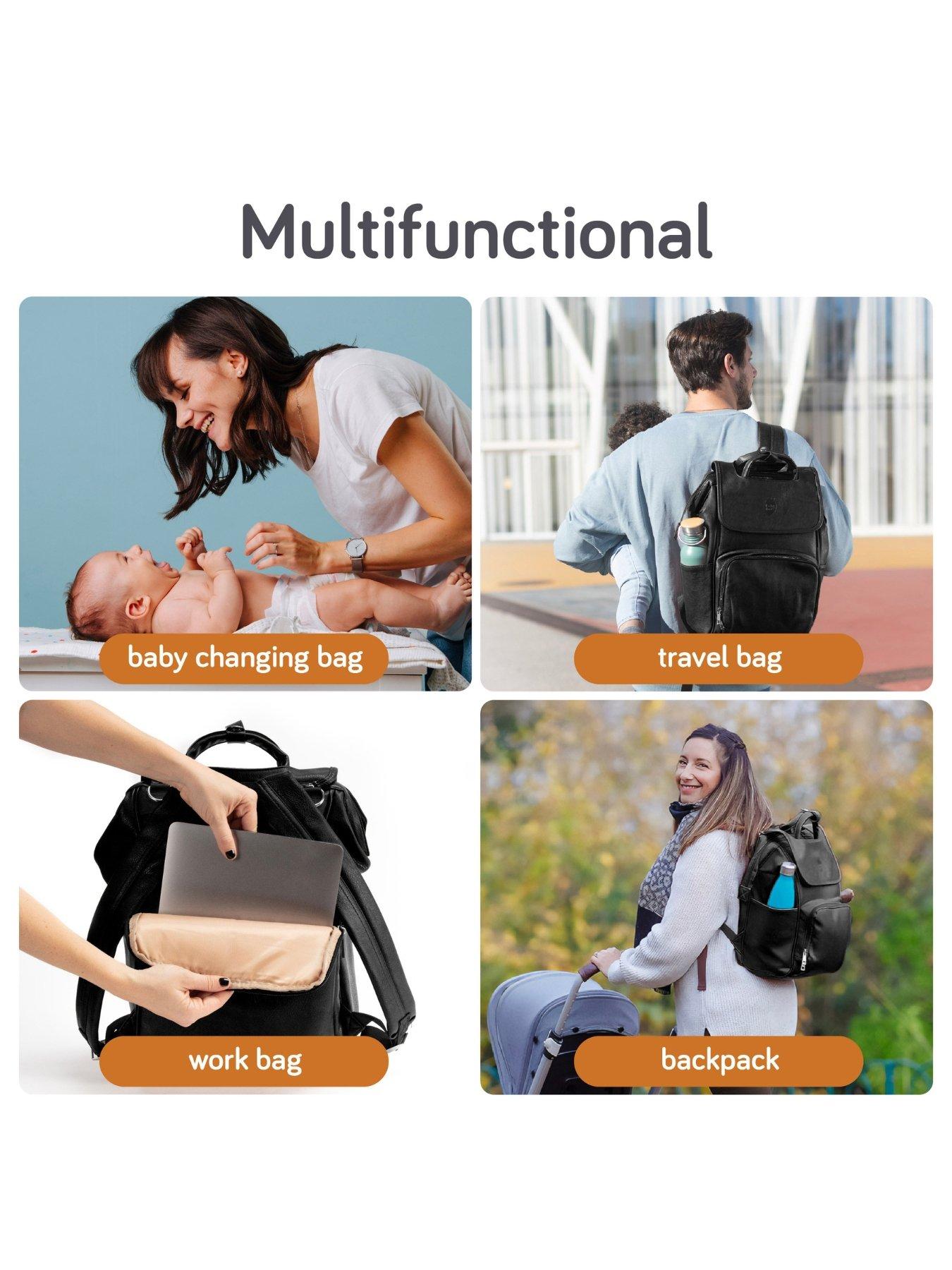 Image 6 of 6 of Tutti Bambini Vegan Leather Changing Bag - Black