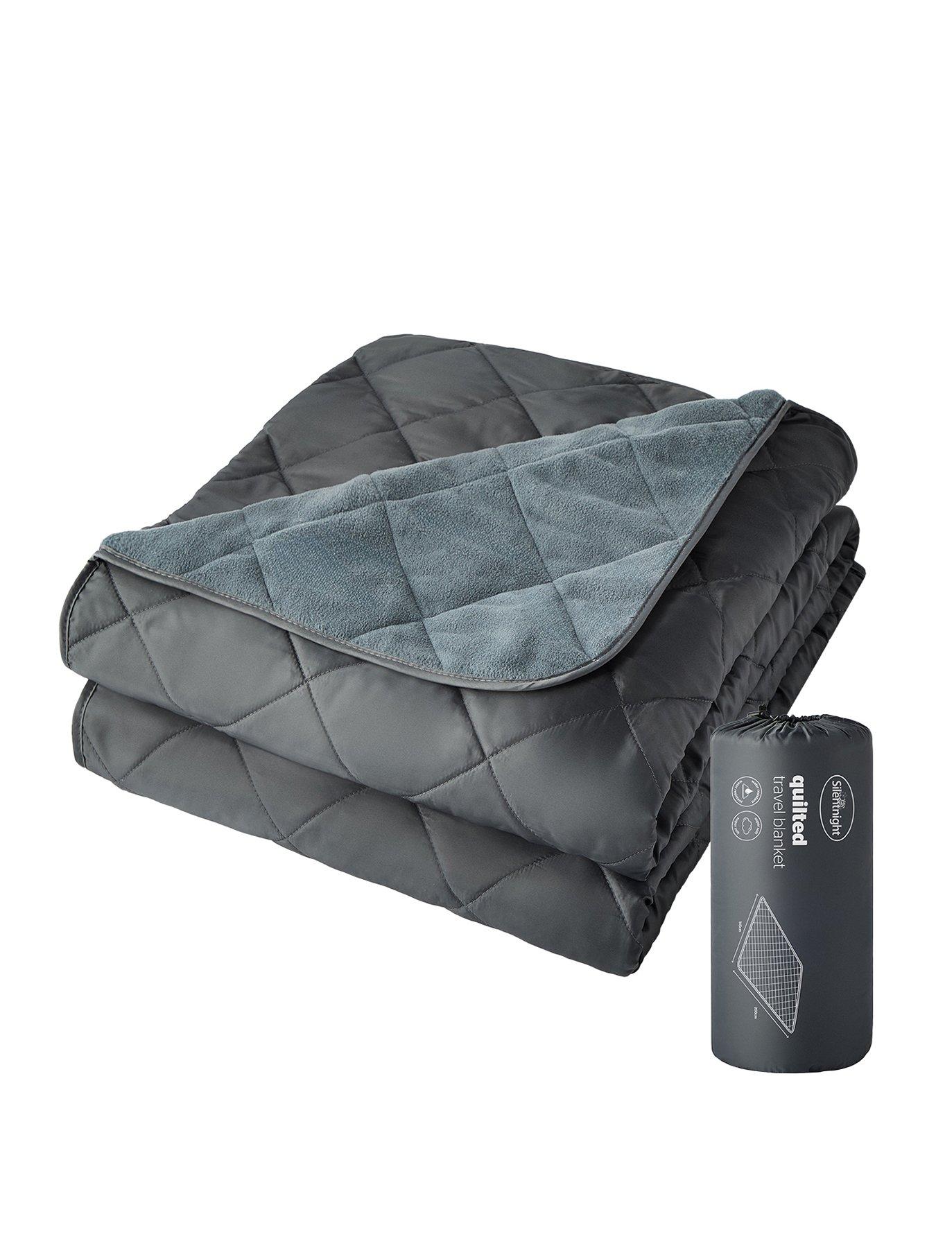 Image 1 of 7 of Silentnight Silentnight Camping Collection Quilted Water Resistant 200cm x 145cm Travel Blanket - Black