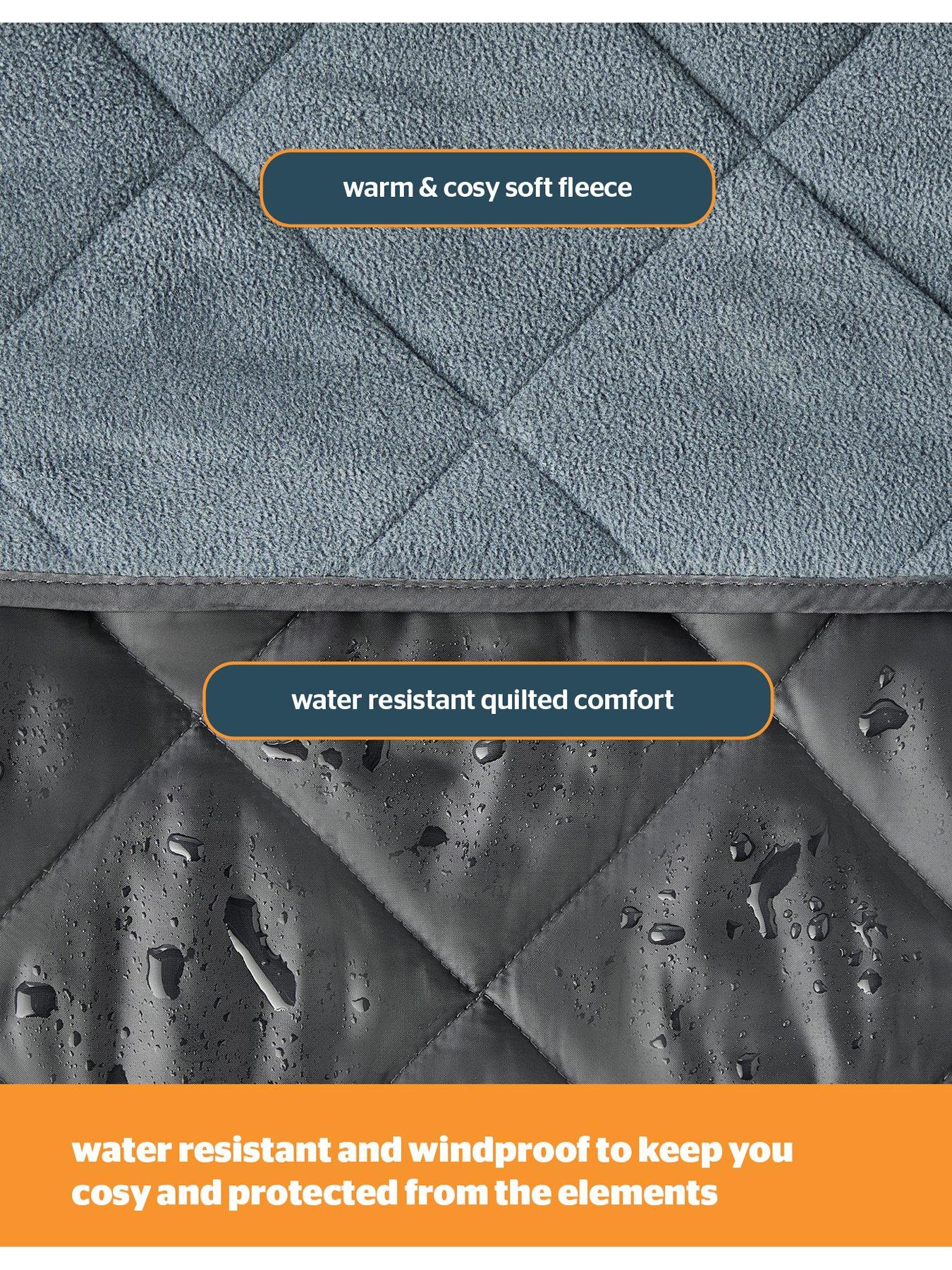 Image 3 of 7 of Silentnight Silentnight Camping Collection Quilted Water Resistant 200cm x 145cm Travel Blanket - Black