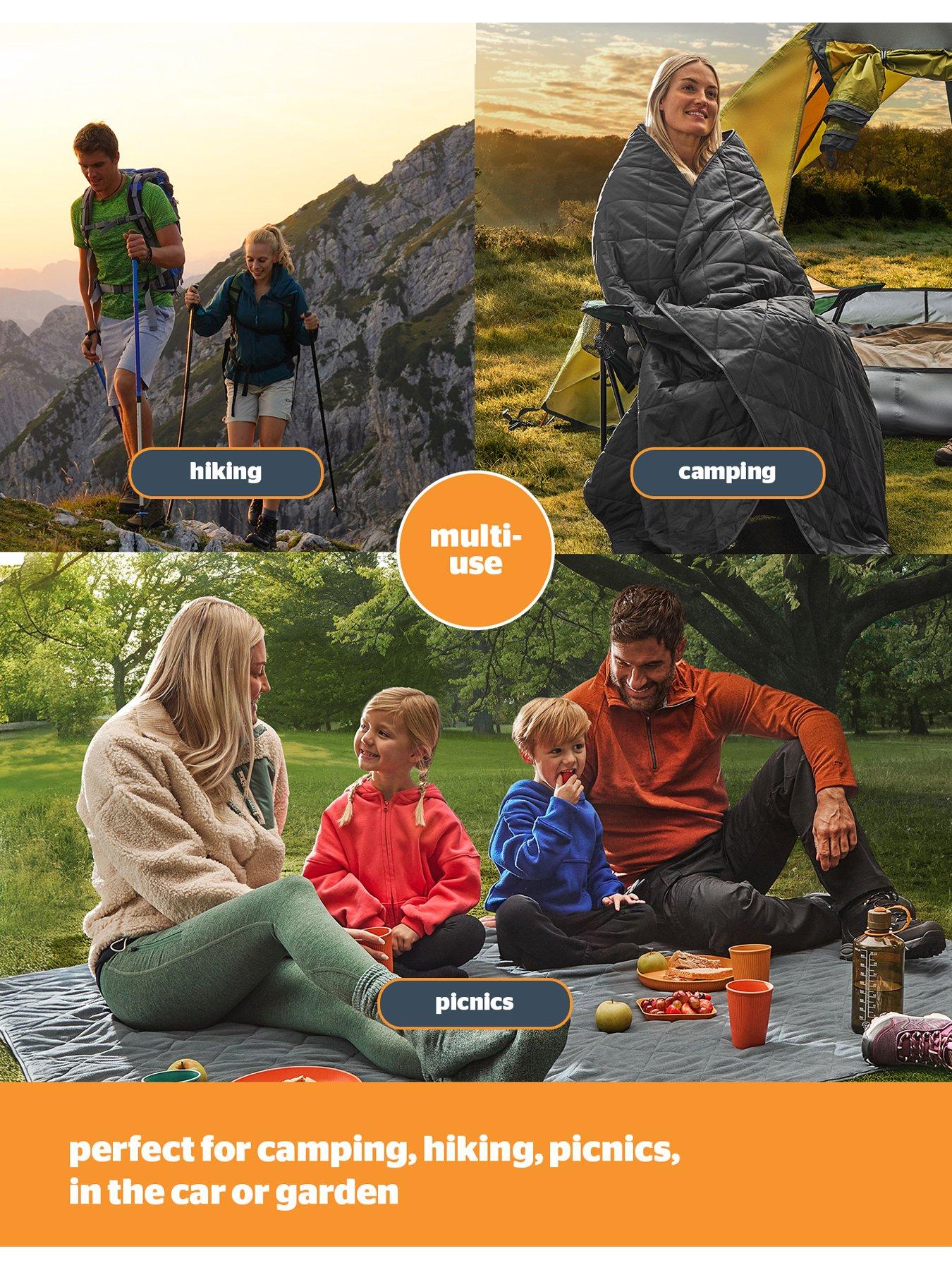 Image 4 of 7 of Silentnight Silentnight Camping Collection Quilted Water Resistant 200cm x 145cm Travel Blanket - Black