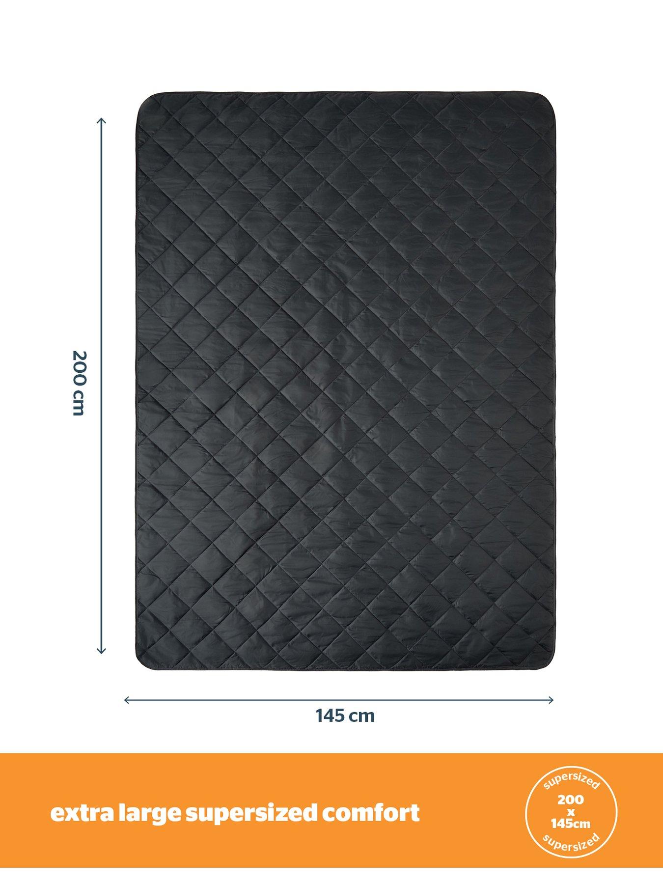 Image 5 of 7 of Silentnight Silentnight Camping Collection Quilted Water Resistant 200cm x 145cm Travel Blanket - Black