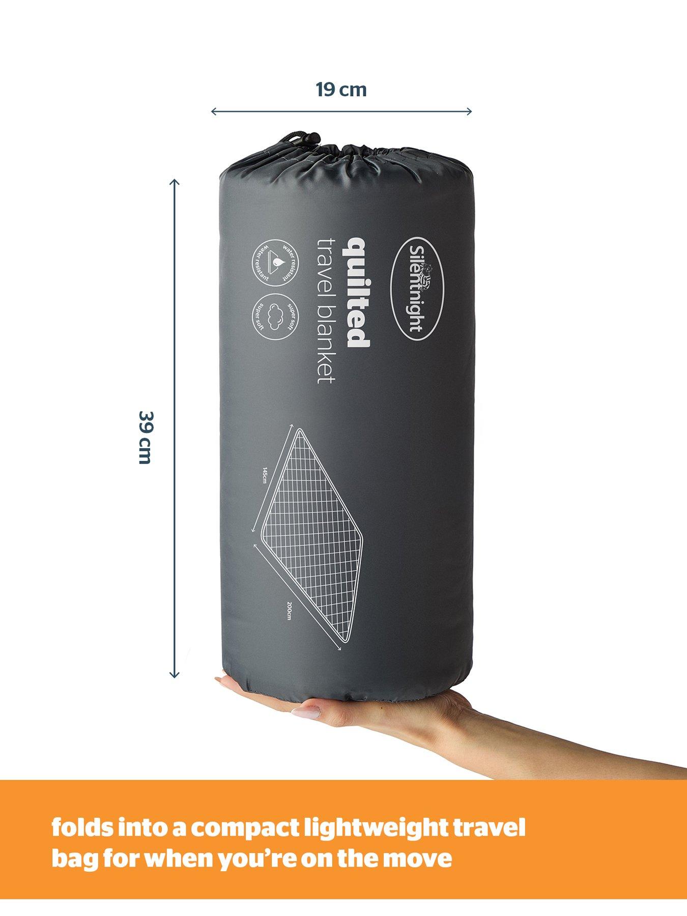 Image 6 of 7 of Silentnight Silentnight Camping Collection Quilted Water Resistant 200cm x 145cm Travel Blanket - Black