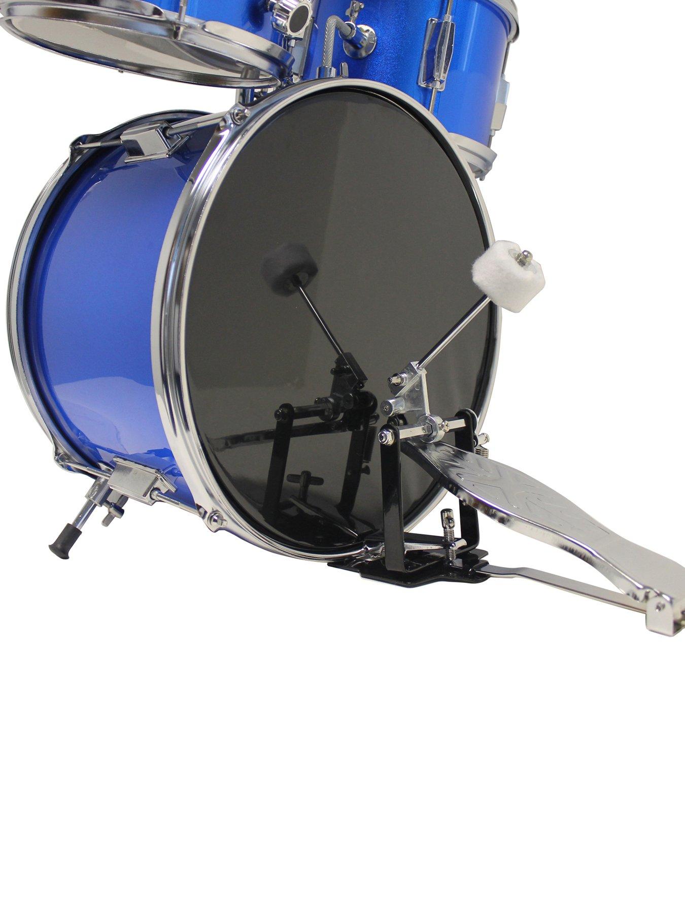 Image 2 of 6 of Music Alley Kids 3-Piece&nbsp;Drum Set with Throne, Cymbal, Pedal &amp; Drumsticks
