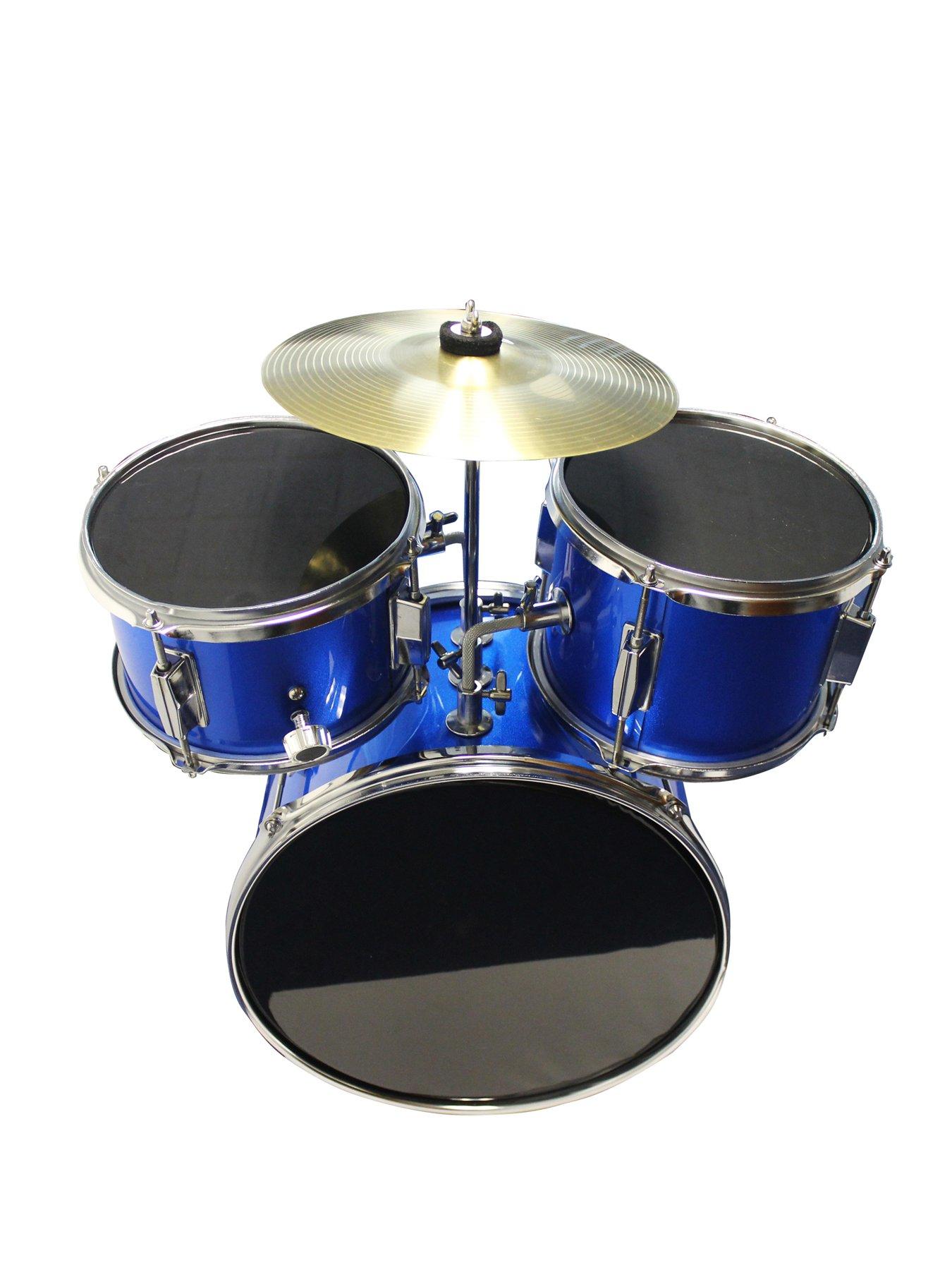 Image 3 of 6 of Music Alley Kids 3-Piece&nbsp;Drum Set with Throne, Cymbal, Pedal &amp; Drumsticks