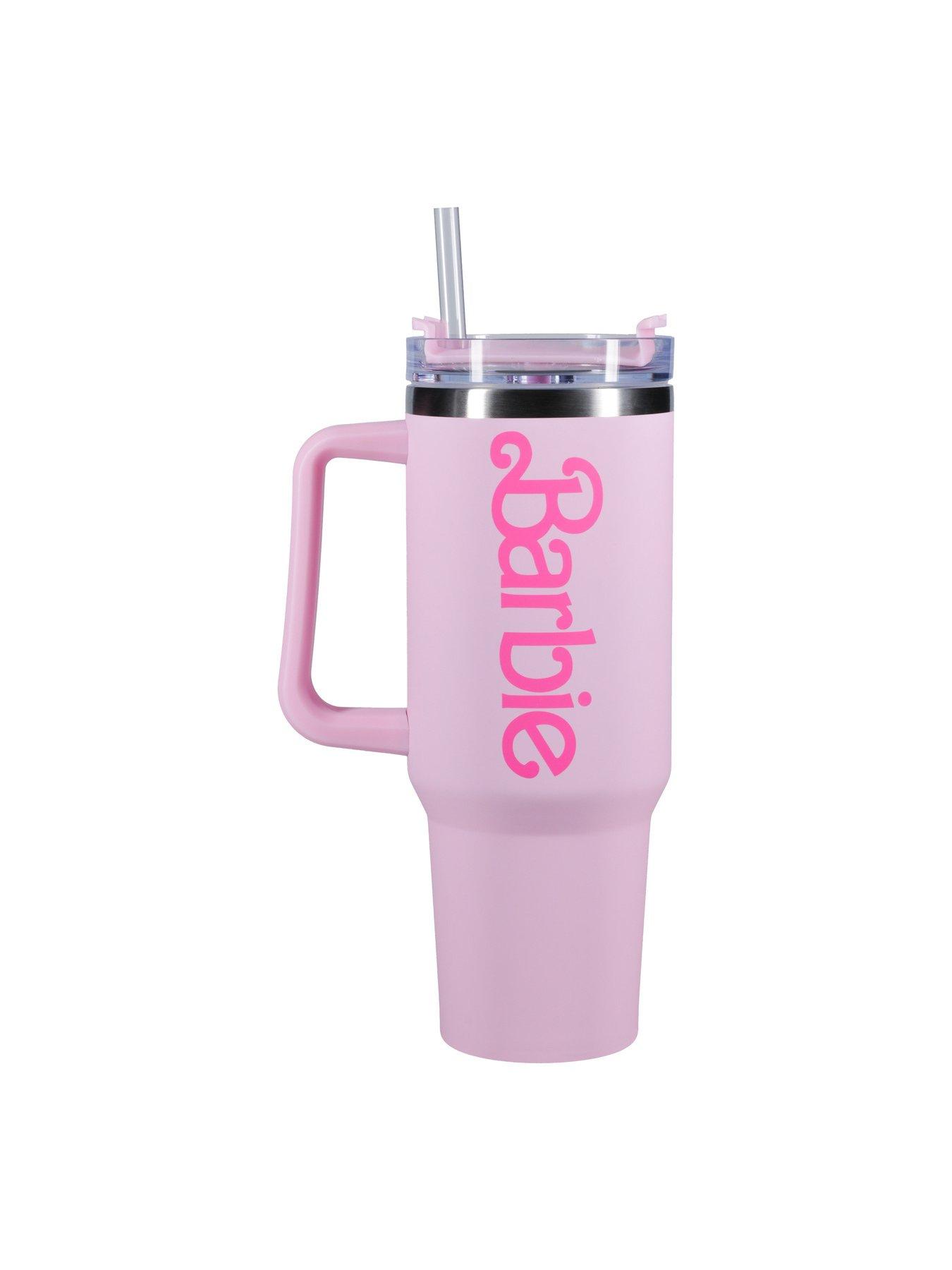 Image 3 of 5 of Barbie Pink Travel Mug - Officially Barbie Licensed 1.2l Extra-large Insulated Tumbler For Hot And Cold Drinks, With Multi-way Lid &amp; Handle