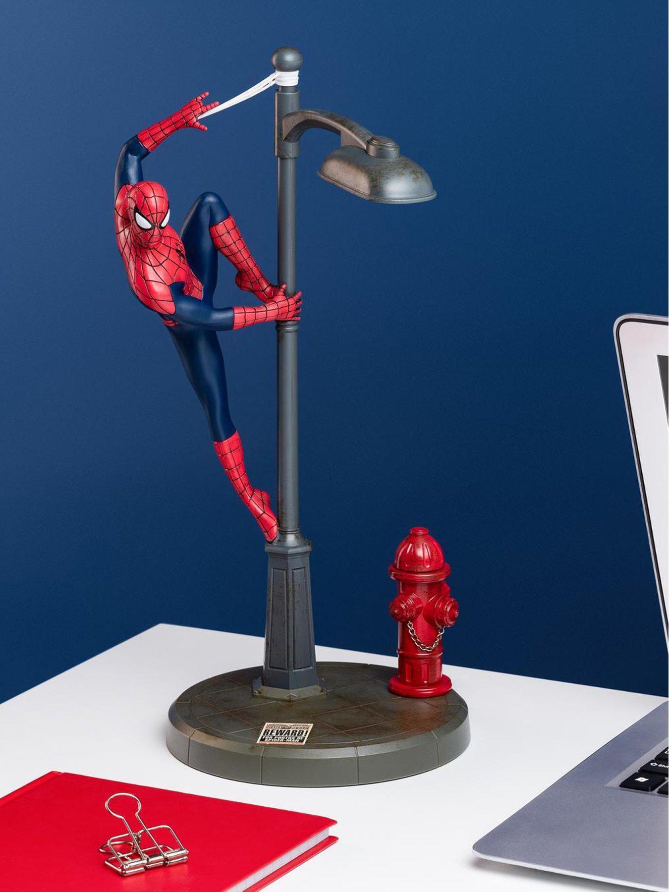 Spiderman Spiderman Desk Lamp - Officially Licensed Marvel Light With Built-in Fire Hydrant Dimmer, Usb-powered, Gift For Multiverse Fans