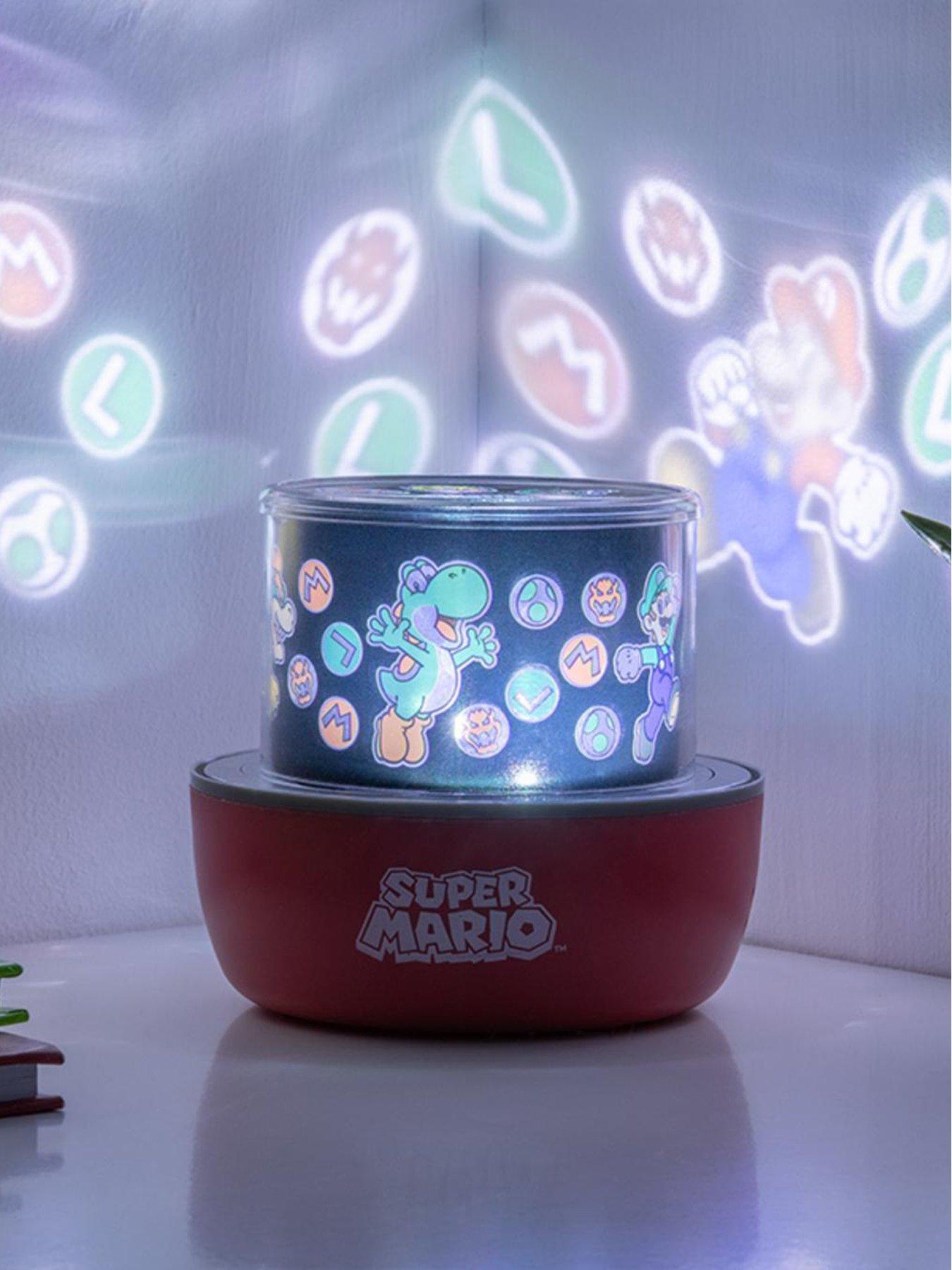 Super Mario Super Mario Projection Light - Officially Licensed Nintendo Projector Lamp With Interchangeable Scenes And Mood Lighting, 3 Light Modes