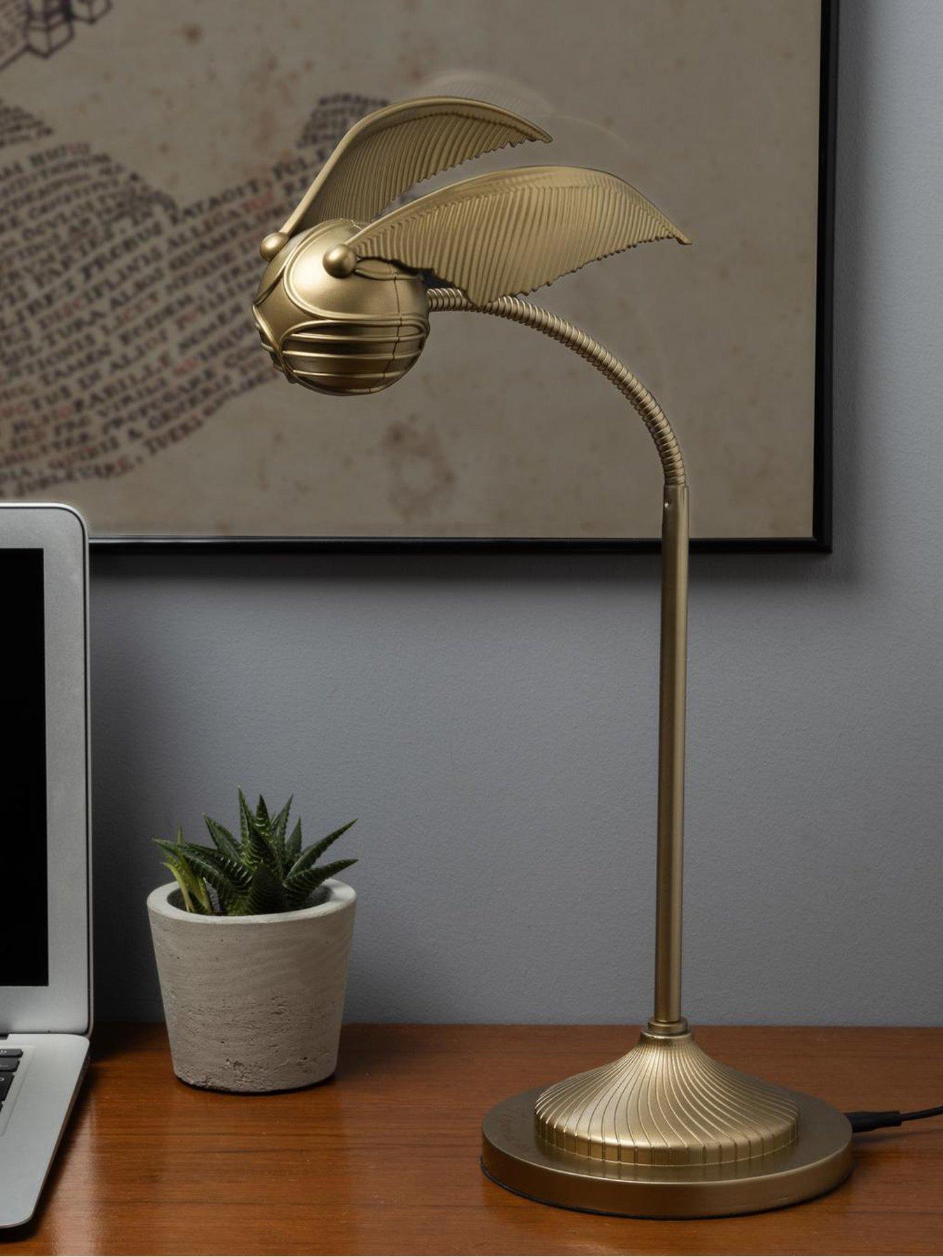 Harry Potter Golden Snitch Posable Desk Lamp - Officially Licensed Harry Potter Décor, Table For Bedside With Posable Light