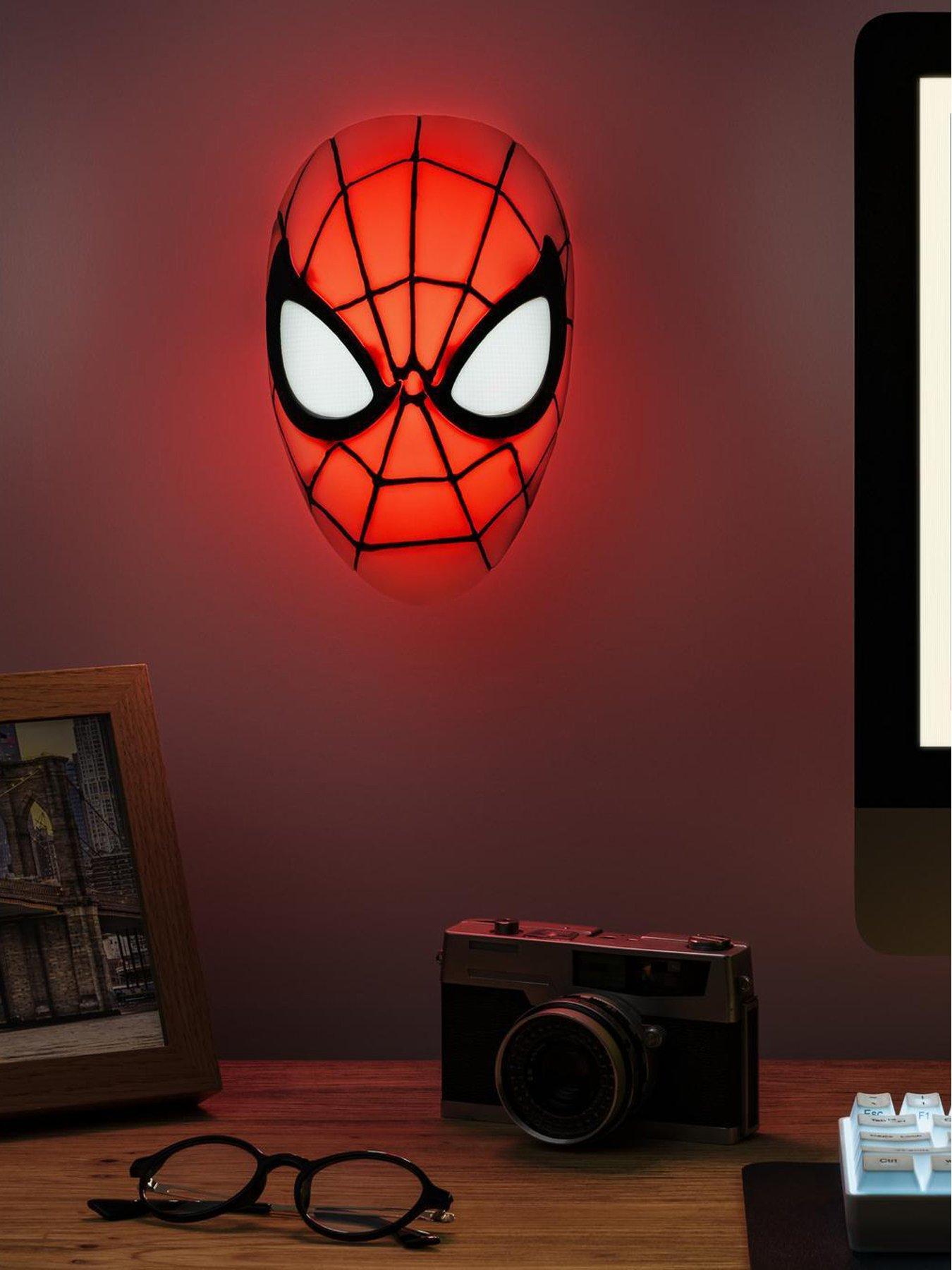 Spiderman Spiderman Mask Light - Officially Licensed Disney Merchandise, Freestanding Or Wall Mountable, Usb Powered, Gift For Marvel Fans