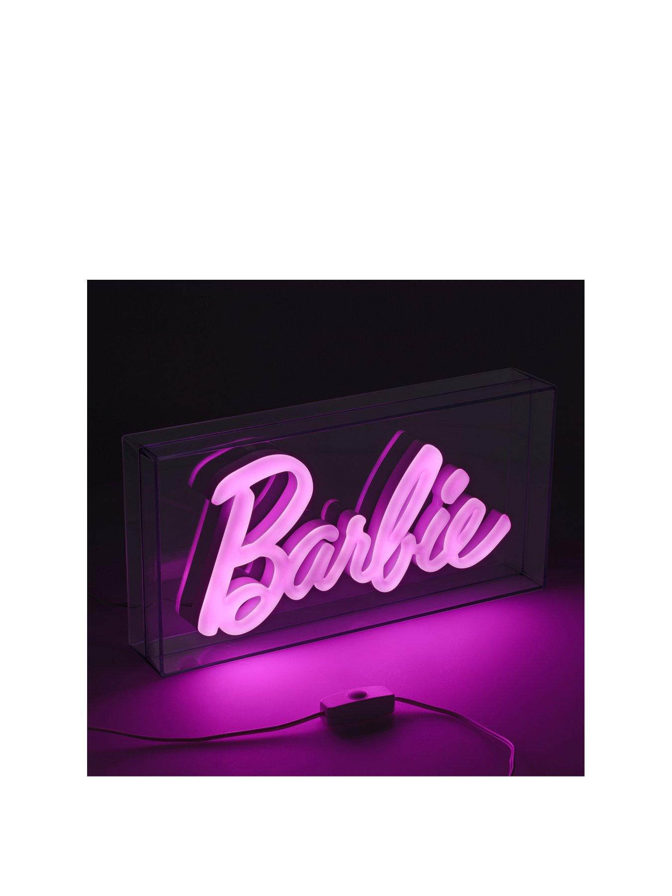 Image 2 of 6 of Barbie Barbie Led Neon Light - Officially Licensed Free Standing Or Wall Mountable Pink Light Sign - Play Makeup Room Accessories And Decor For Bedroom