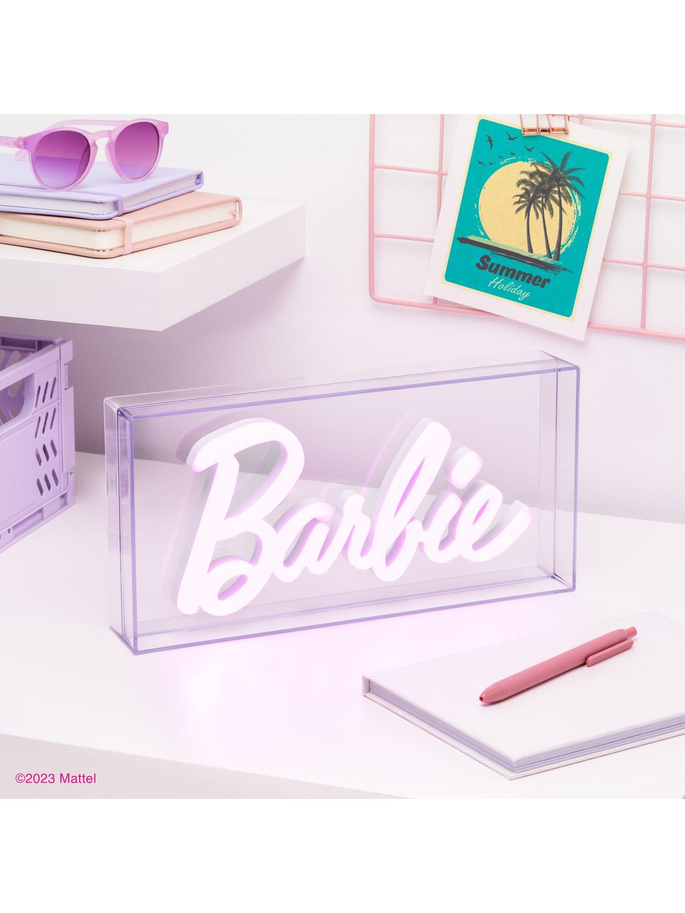 Image 3 of 6 of Barbie Barbie Led Neon Light - Officially Licensed Free Standing Or Wall Mountable Pink Light Sign - Play Makeup Room Accessories And Decor For Bedroom