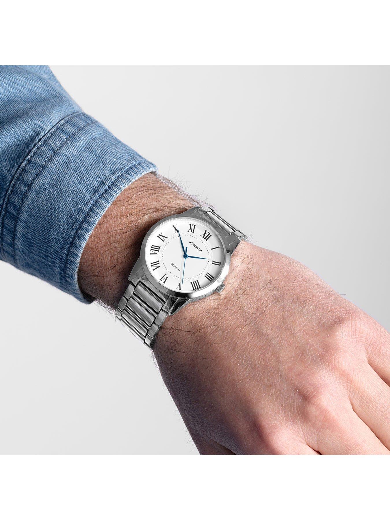Image 2 of 6 of Sekonda Sekonda Mens Beaumont Silver Alloy Bracelet with White Dial Analogue Watch