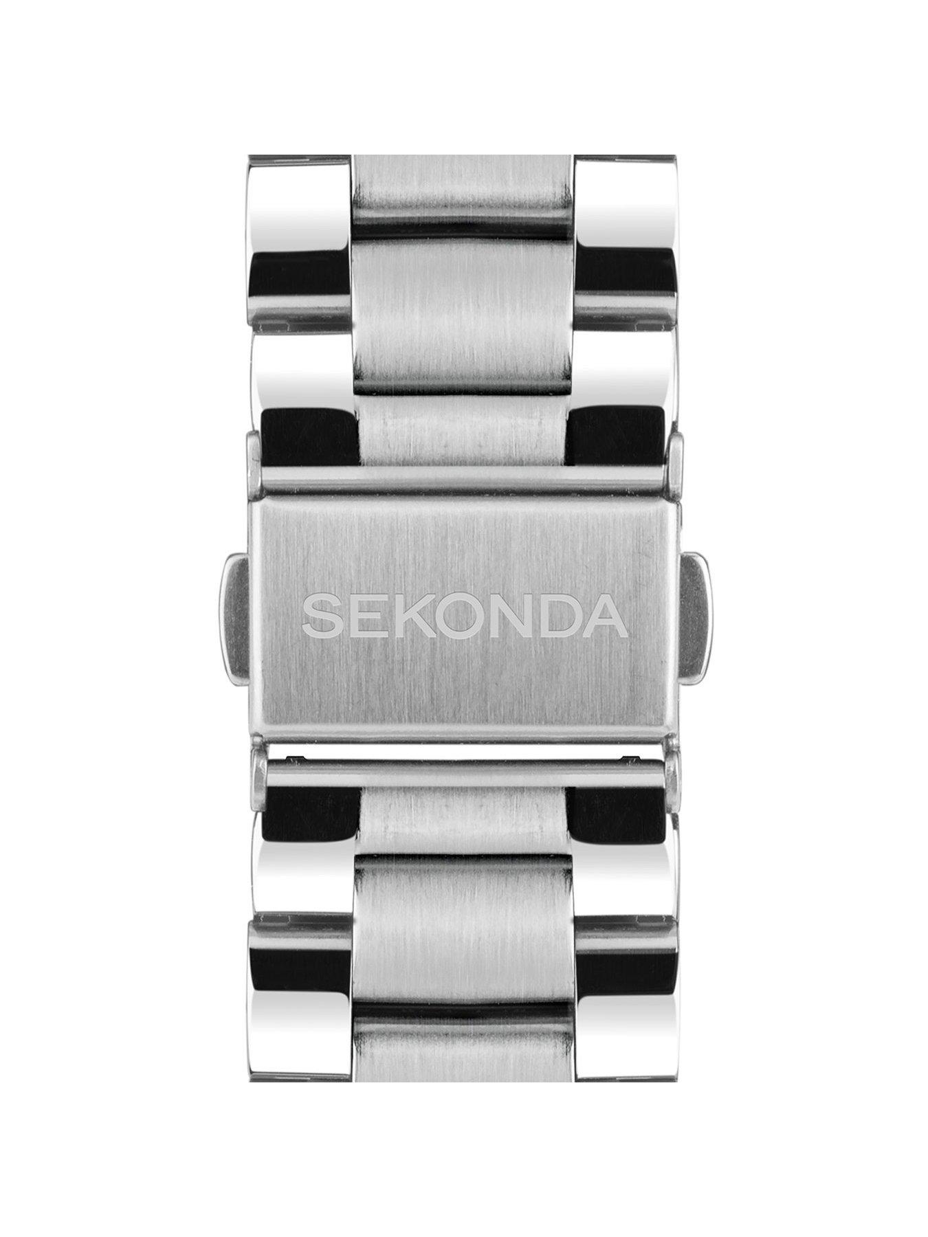 Image 6 of 7 of Sekonda Sekonda Mens Silver Stainless Steel Bracelet with Black Dial Hybrid Smartwatch