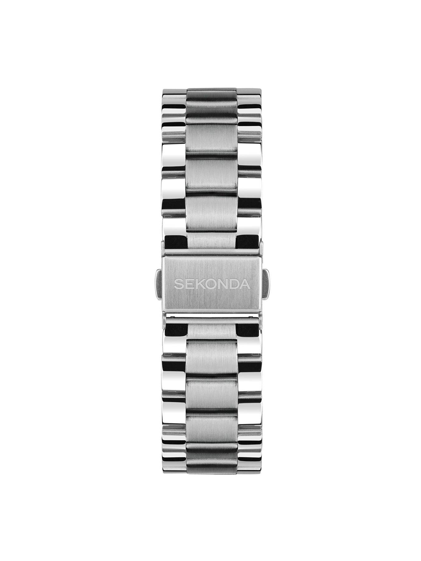 Image 7 of 7 of Sekonda Sekonda Mens Silver Stainless Steel Bracelet with Black Dial Hybrid Smartwatch