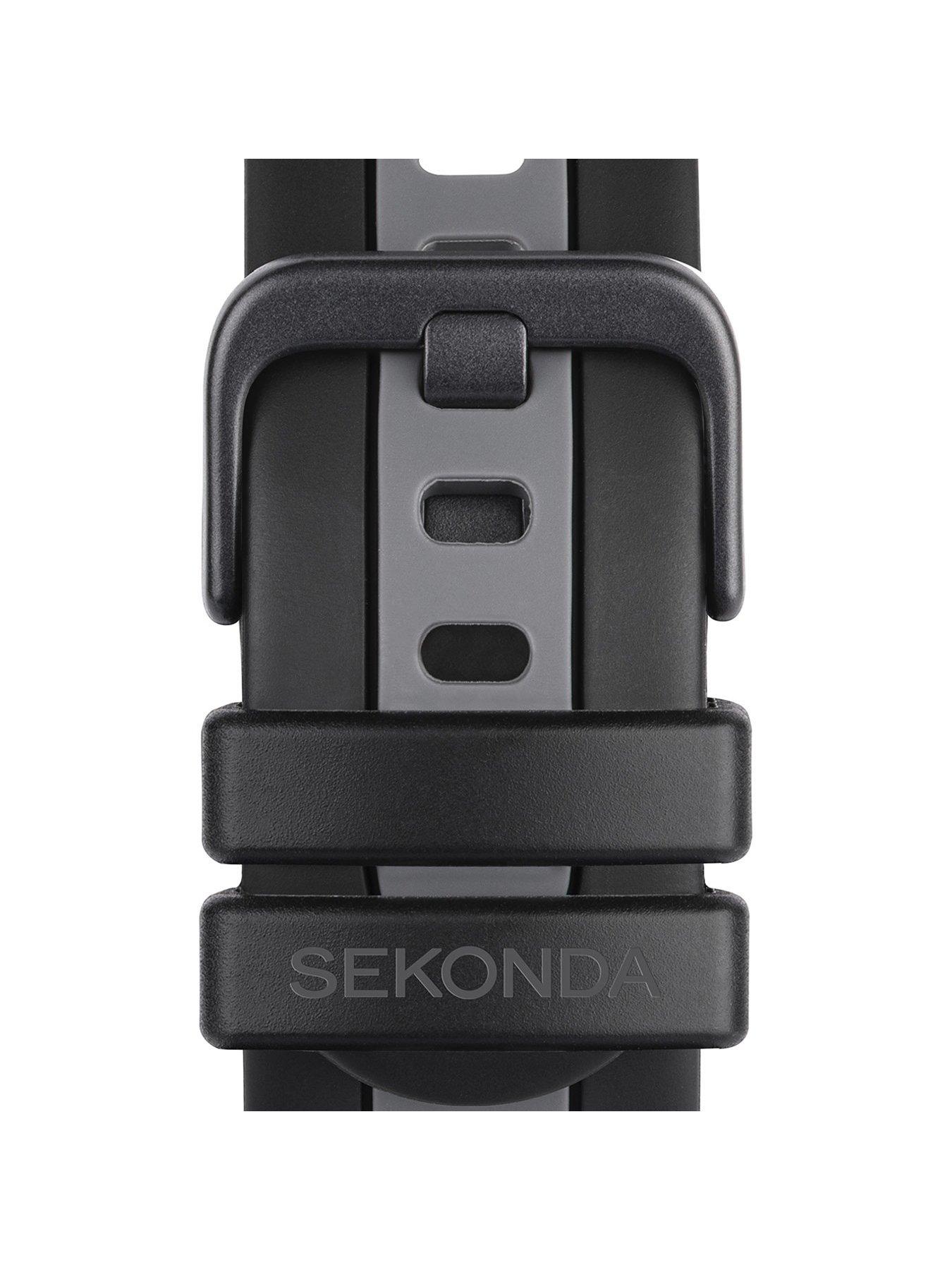 Image 6 of 7 of Sekonda Sekonda Mens Active Pro Black &amp; Grey Silicone Bracelet with AMOLED Dial Smartwatch