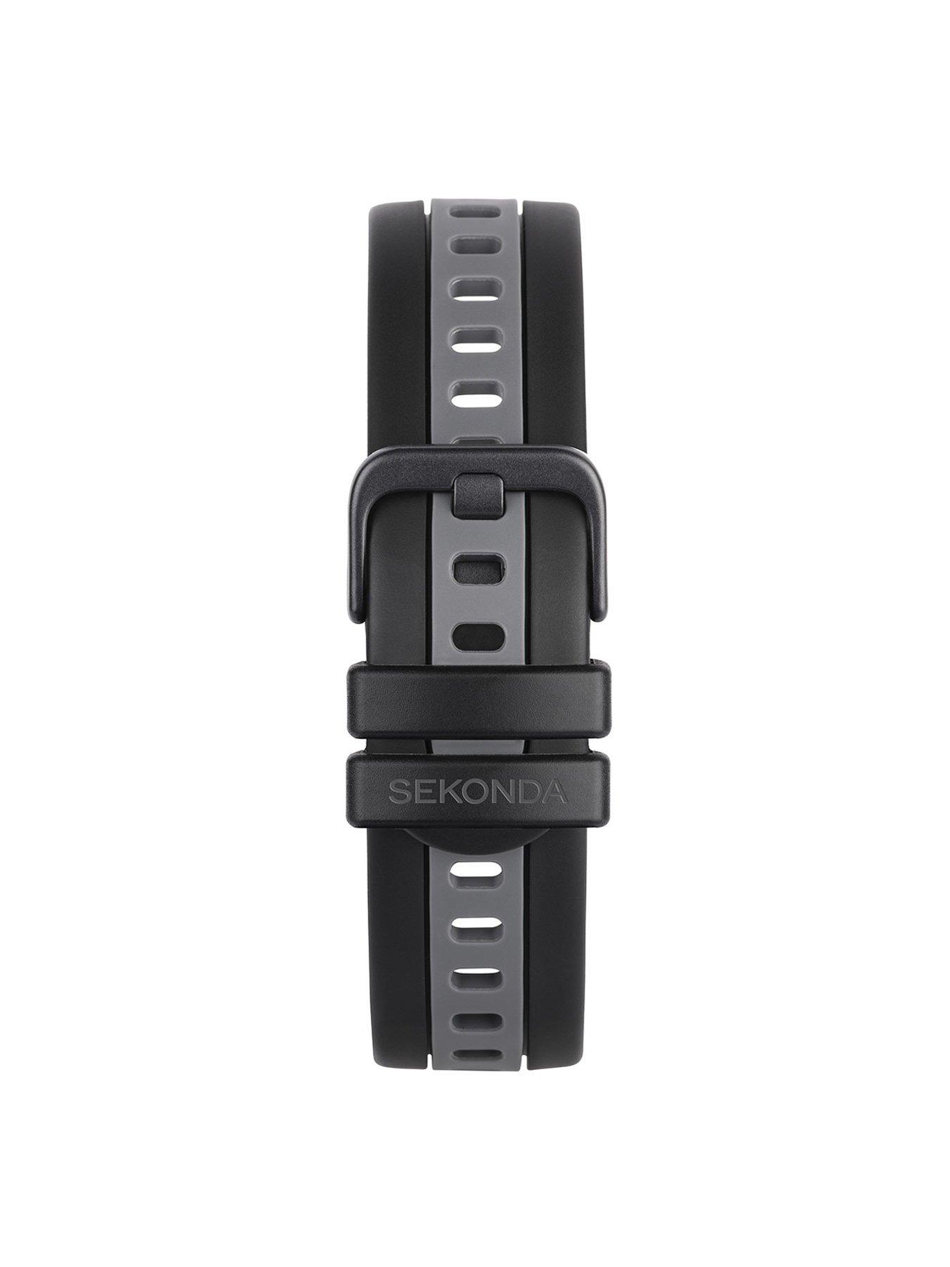 Image 7 of 7 of Sekonda Sekonda Mens Active Pro Black &amp; Grey Silicone Bracelet with AMOLED Dial Smartwatch