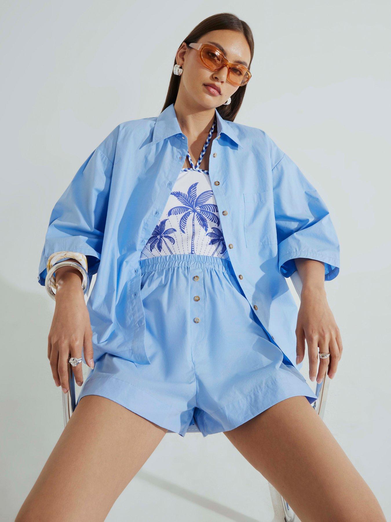 River Island Pull On Short - Blue