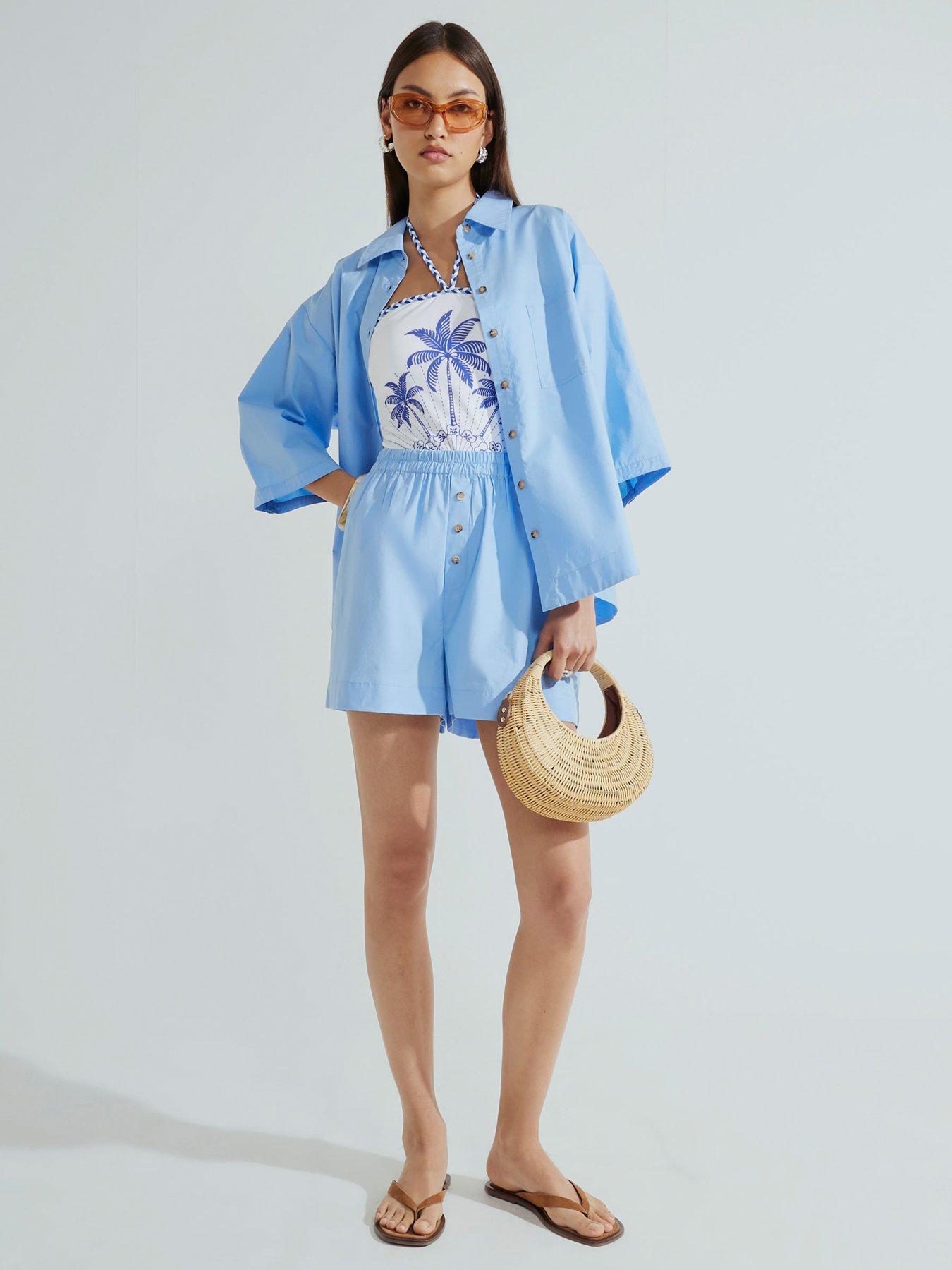 Image 3 of 4 of River Island Pull On Short - Blue