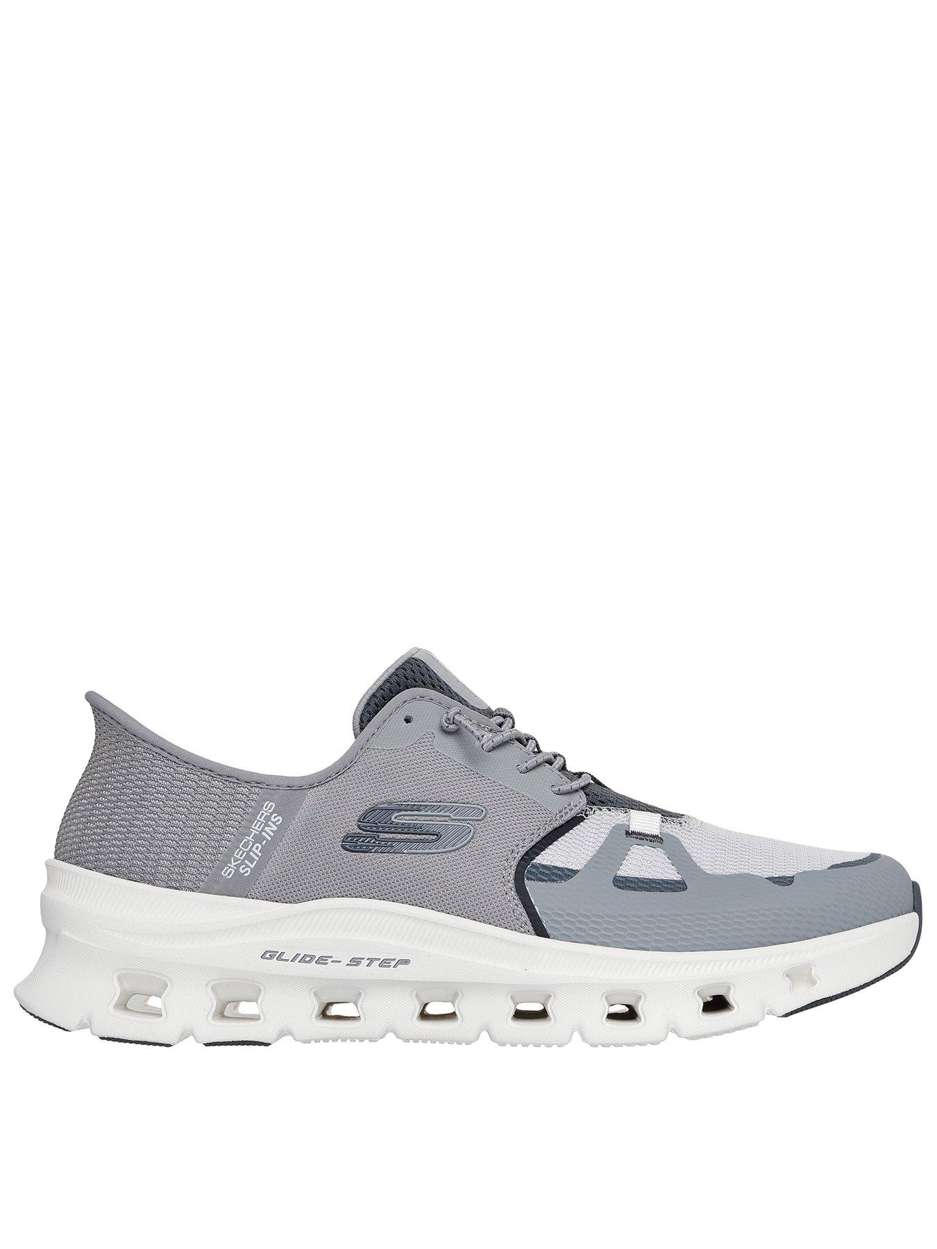 Image 1 of 5 of Skechers Glide-Step Pro Wide Fit Memory Foam Slip On Trainers- Grey