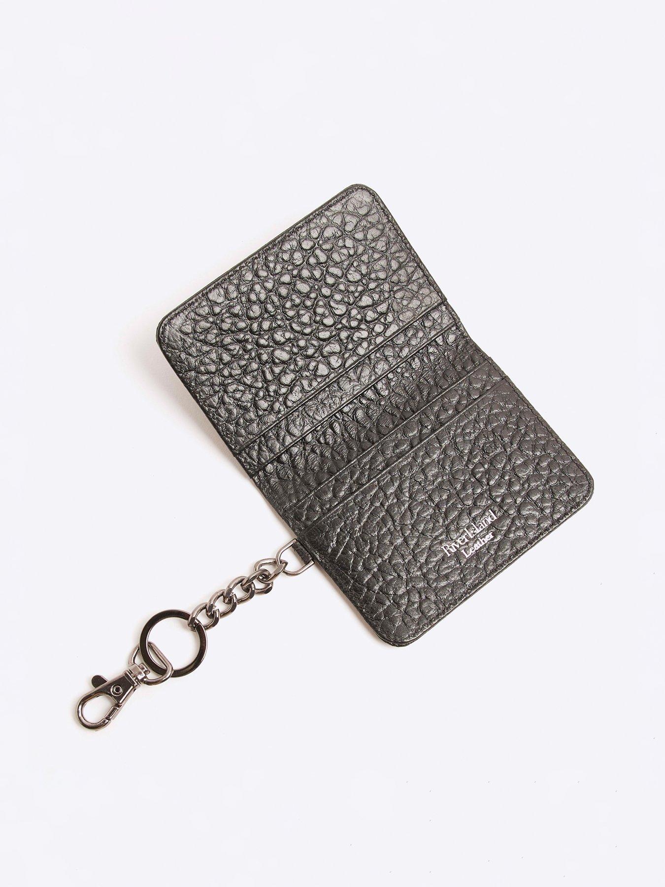 Image 3 of 3 of River Island Fold Out Clip Card Holder - Black