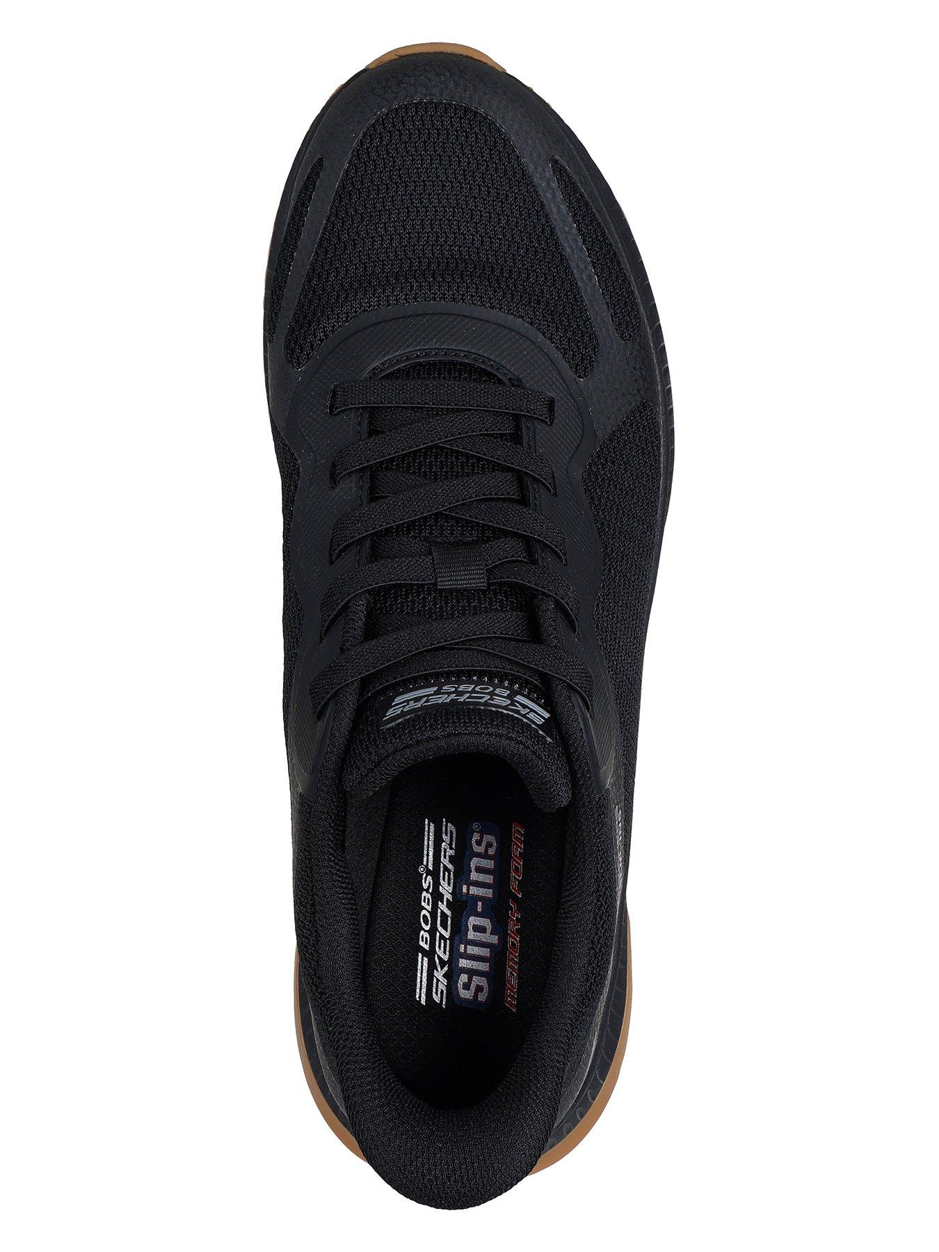 Image 3 of 5 of Skechers Skechers Bobs Squad 4 Slip- Ins Lace Up Trainers-black