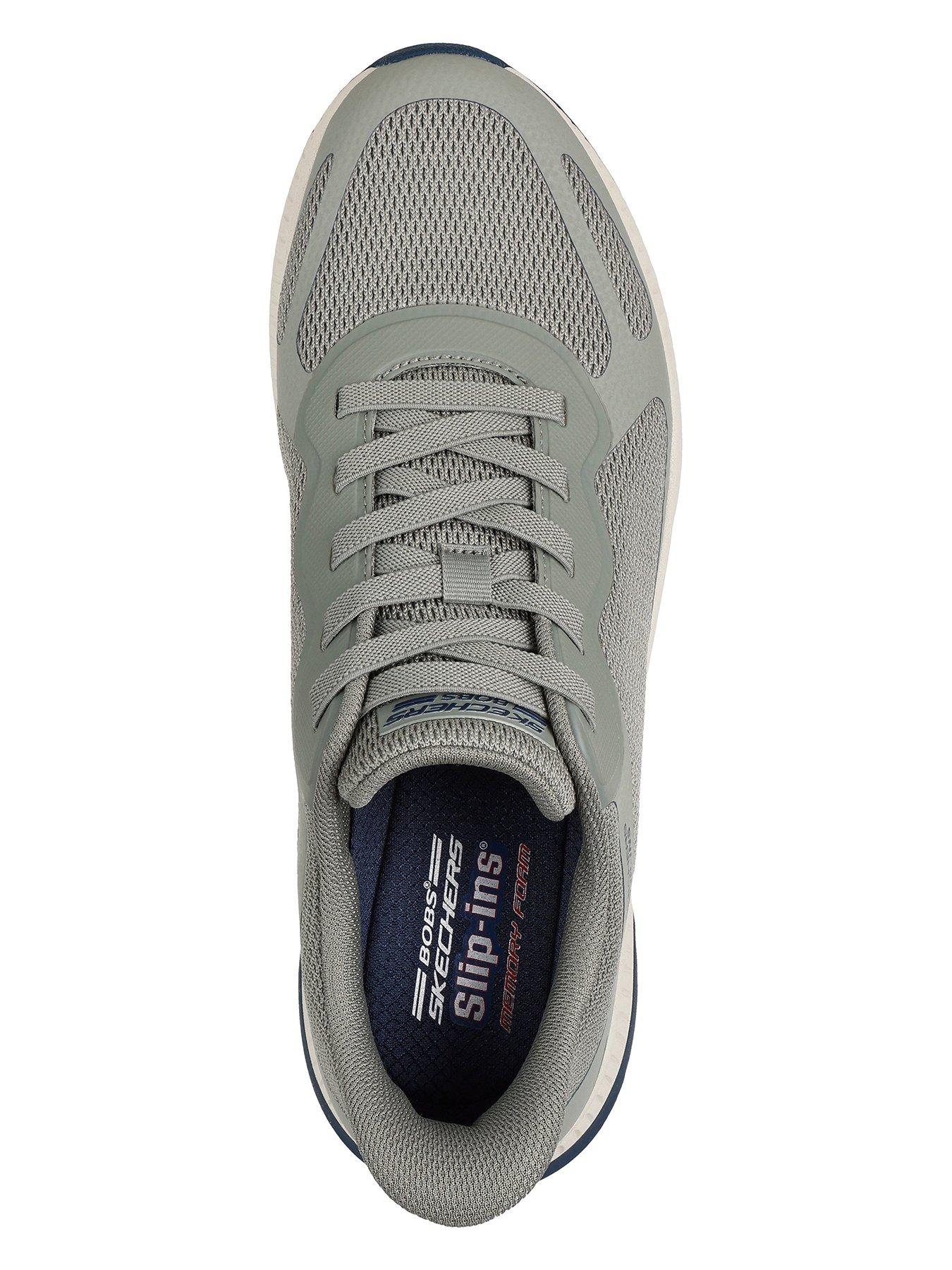 Image 3 of 5 of Skechers Bobs Squad 4 Slip- Ins Lace Up Trainers- Light Khaki