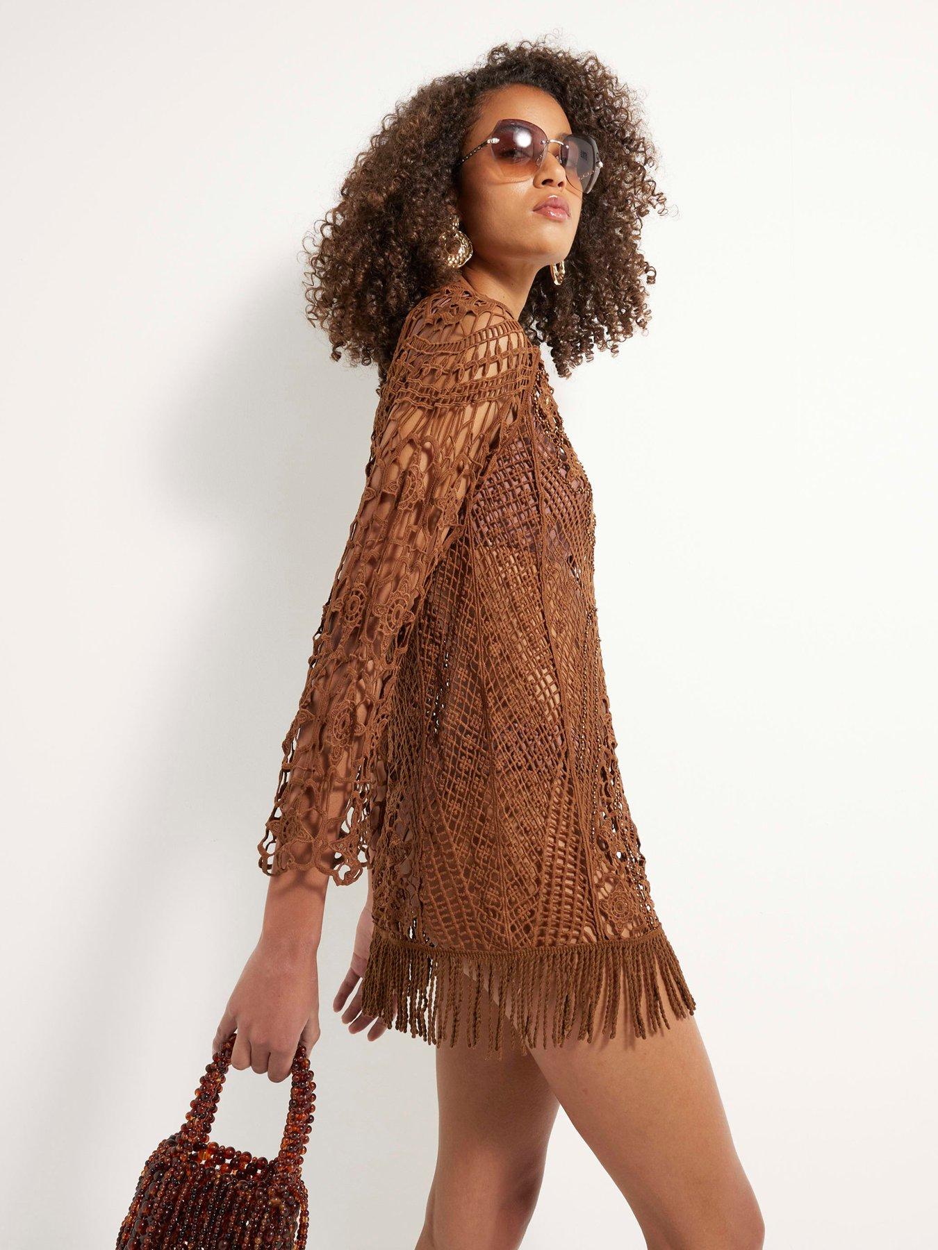 river-island-crochet-tunic-dress-brownstillFront