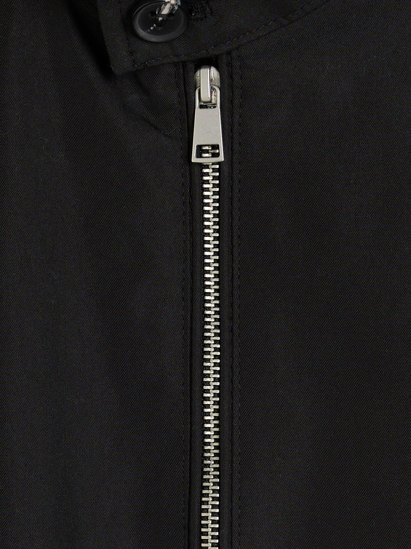 Image 4 of 5 of River Island Cotton Funnel Harrington Jacket - Black