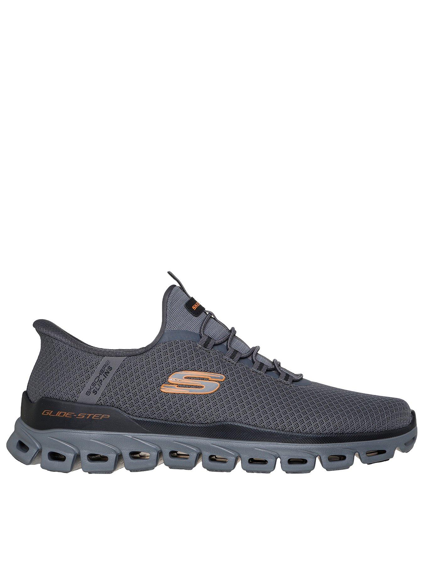 Skechers Glide- Step Noxus Slip- Ins Lace Trainers- Grey