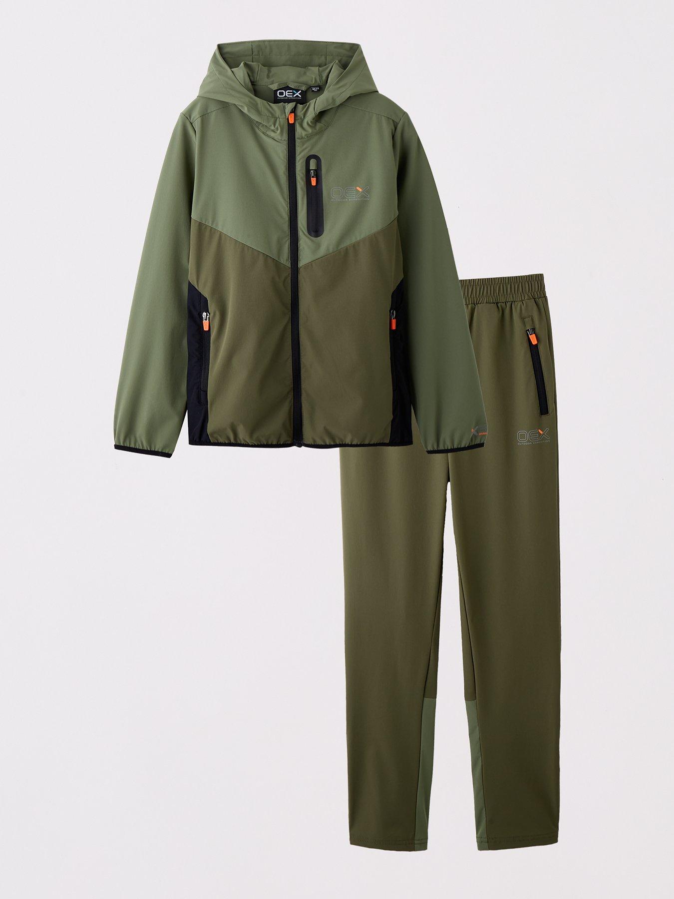 OEX Junior Boys Fell Tracksuit - Khaki