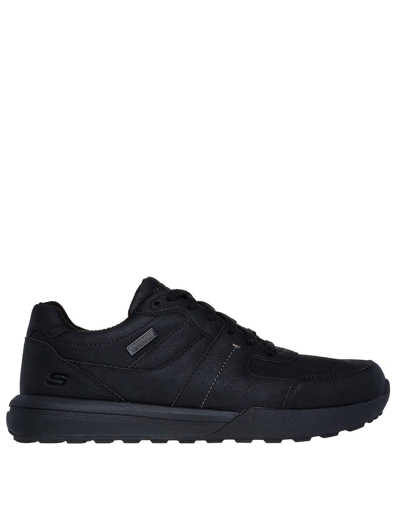 Skechers Skechers Netson- Gander Waterproof Lace Up Trainers-black