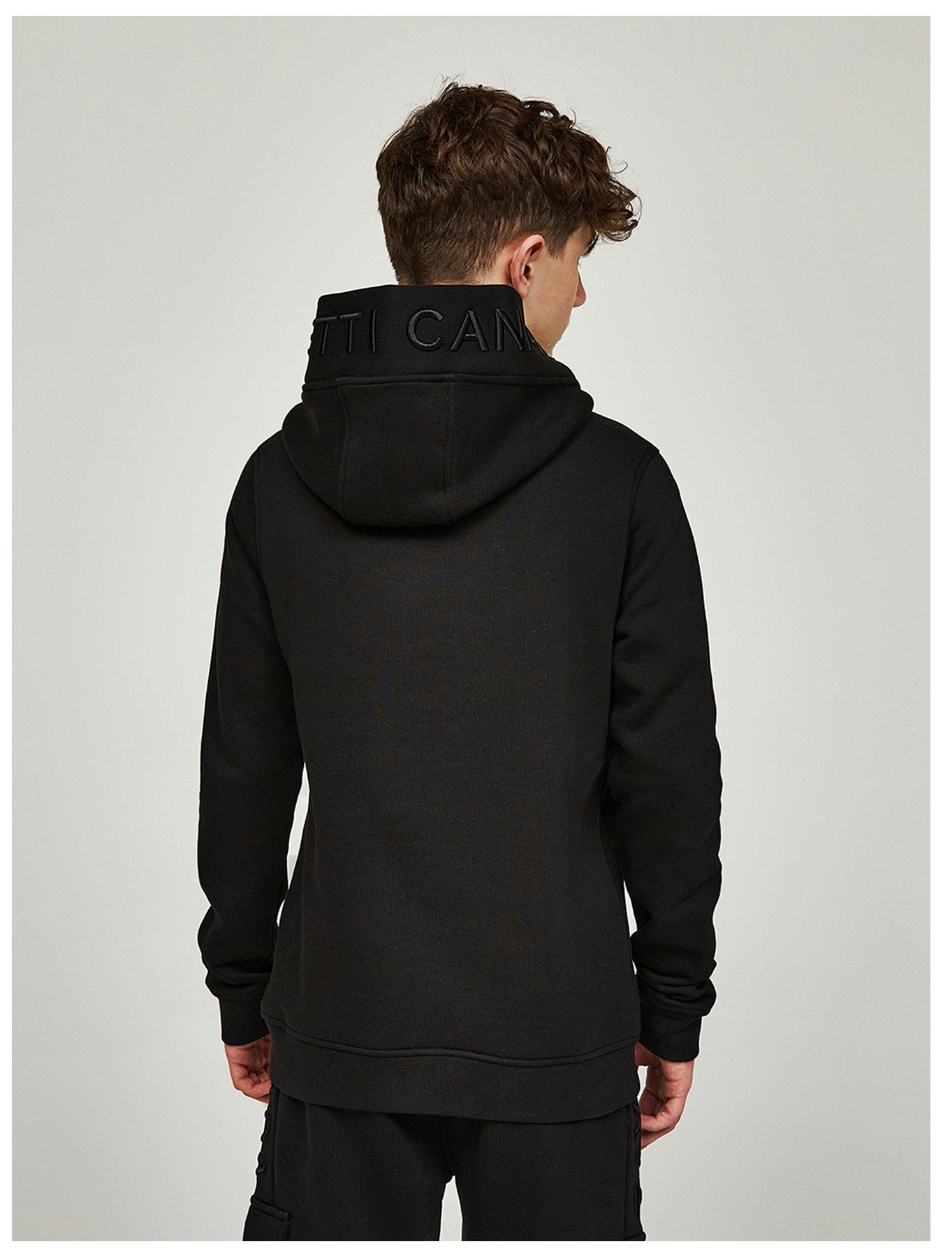 Image 3 of 7 of Zavetti Canada Junior Boys Botticini Reflective Overhead Hoodie - Black
