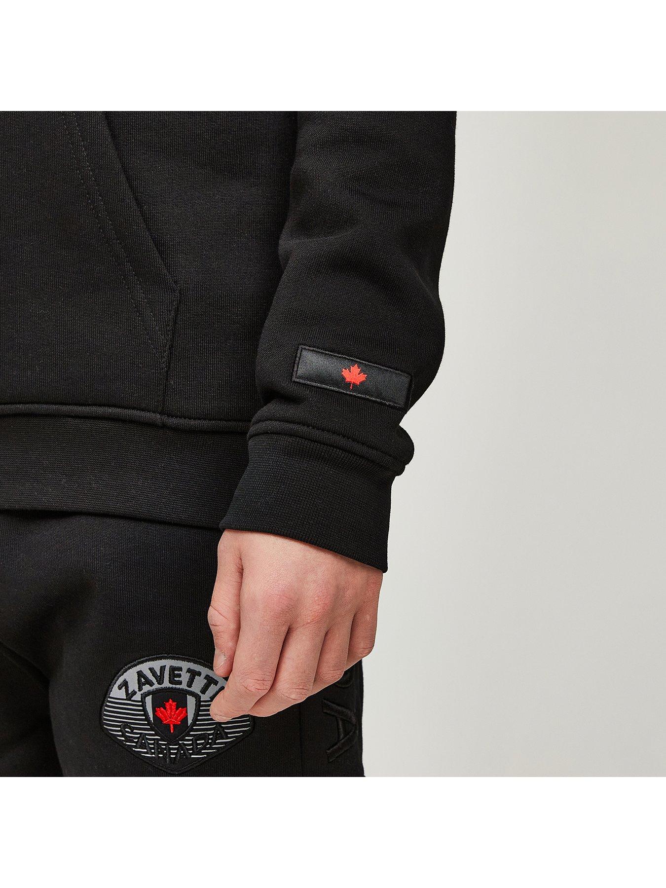 Image 7 of 7 of Zavetti Canada Junior Boys Botticini Reflective Overhead Hoodie - Black
