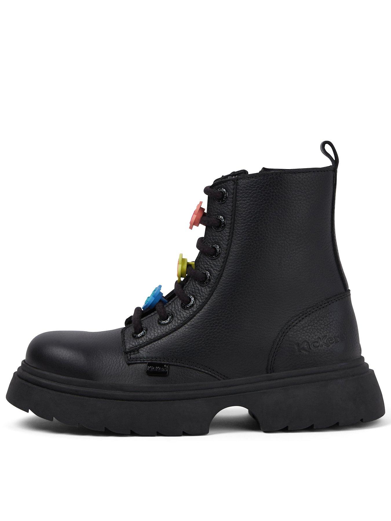 Kickers Junior Kenzi Boot Charm Lthr Jf Blk - Black