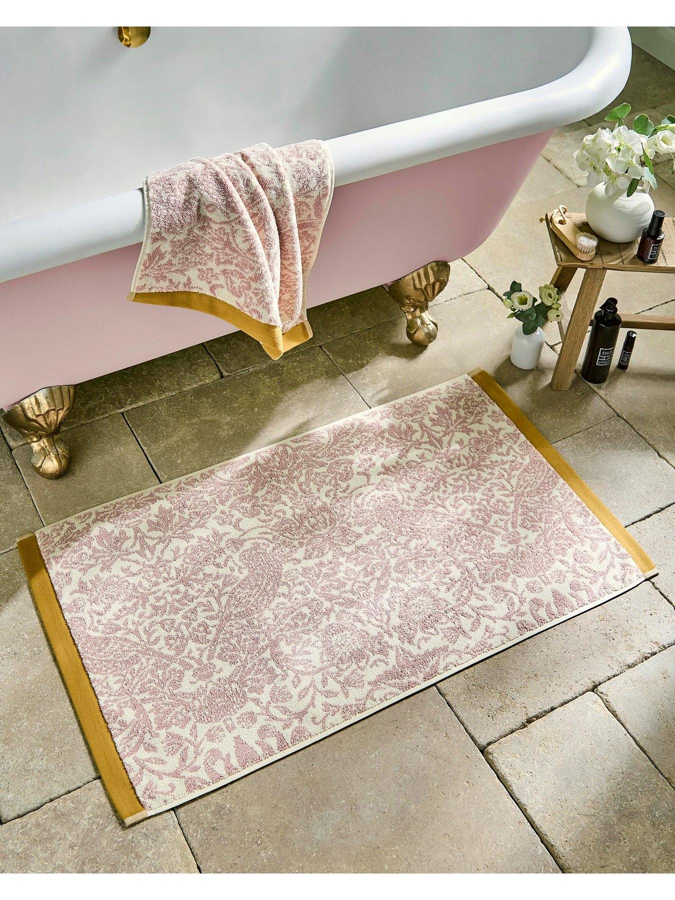undefined Strawberry Thief 100% Cotton Bath Mat
